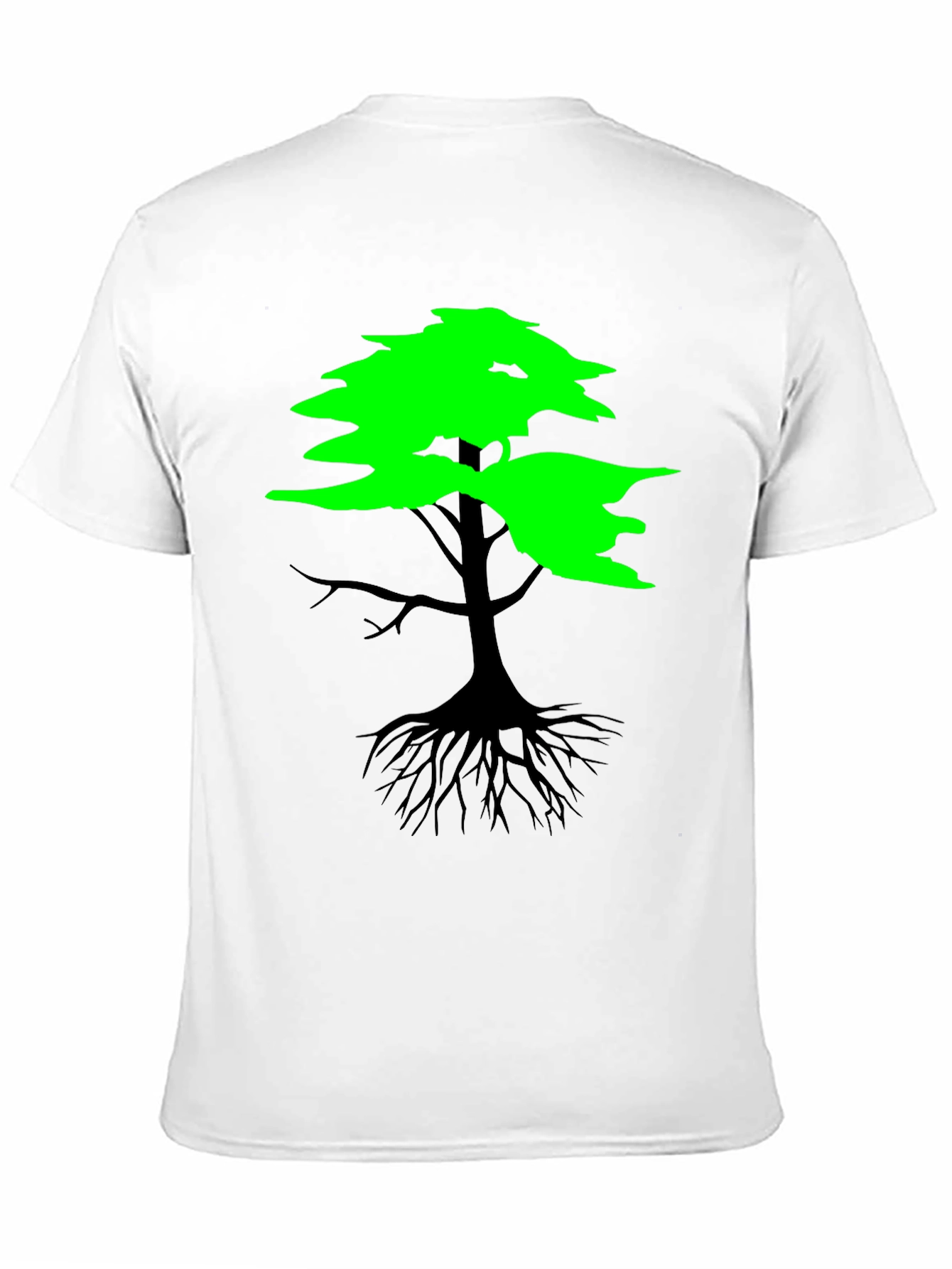 Black Nature Inspired Tree Graphic T-Shirt view 11