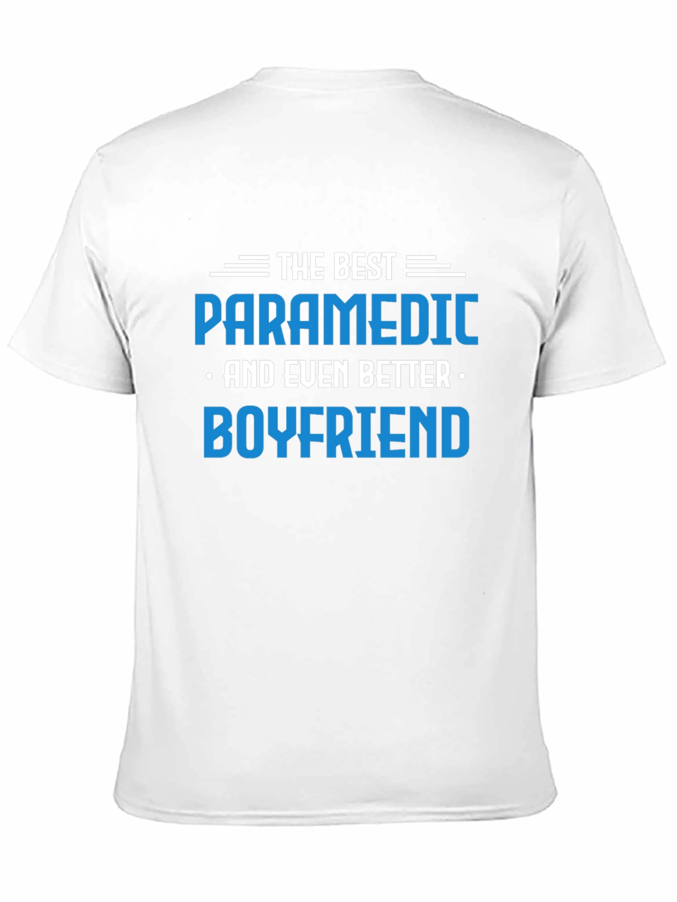 Black Best Paramedic Boyfriend Graphic Tee - Black T-Shirt view 11