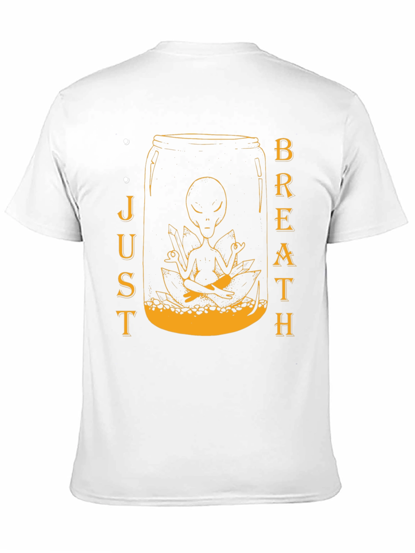 Black Alien Meditation Jar Graphic Tee - Just Breathe T-Shirt view 11