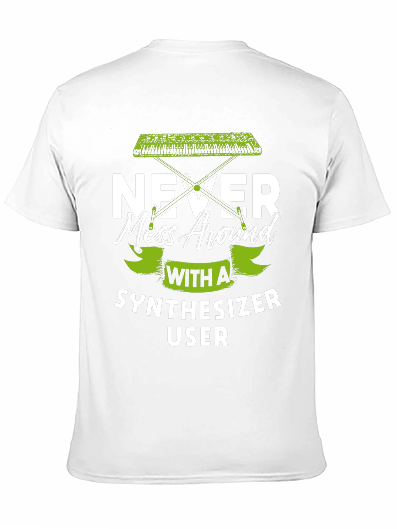 Black Synthesizer User Graphic T-Shirt view 11