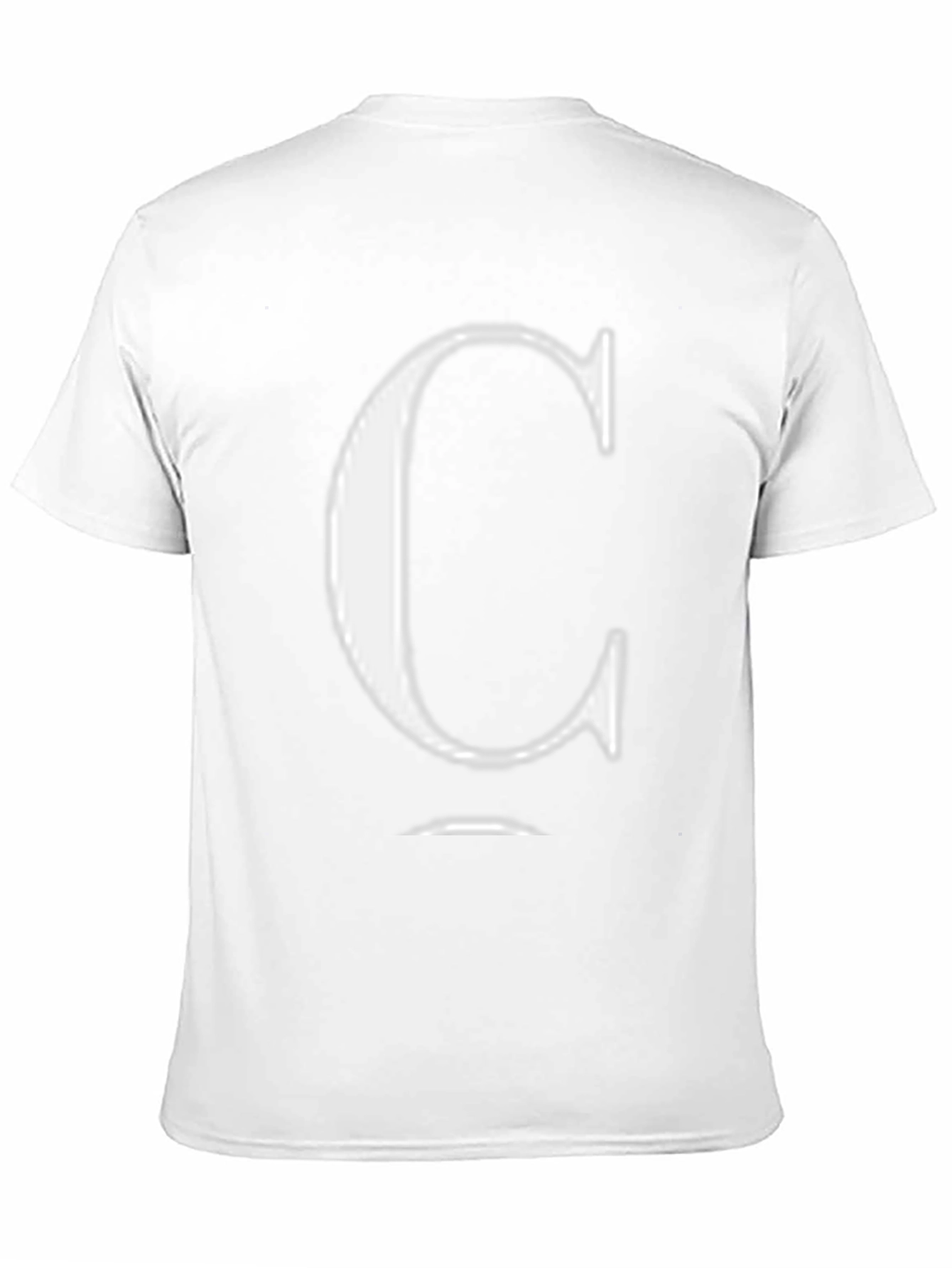 Black Bold 'C' Graphic Tee - Stylish Unisex Black T-Shirt view 11