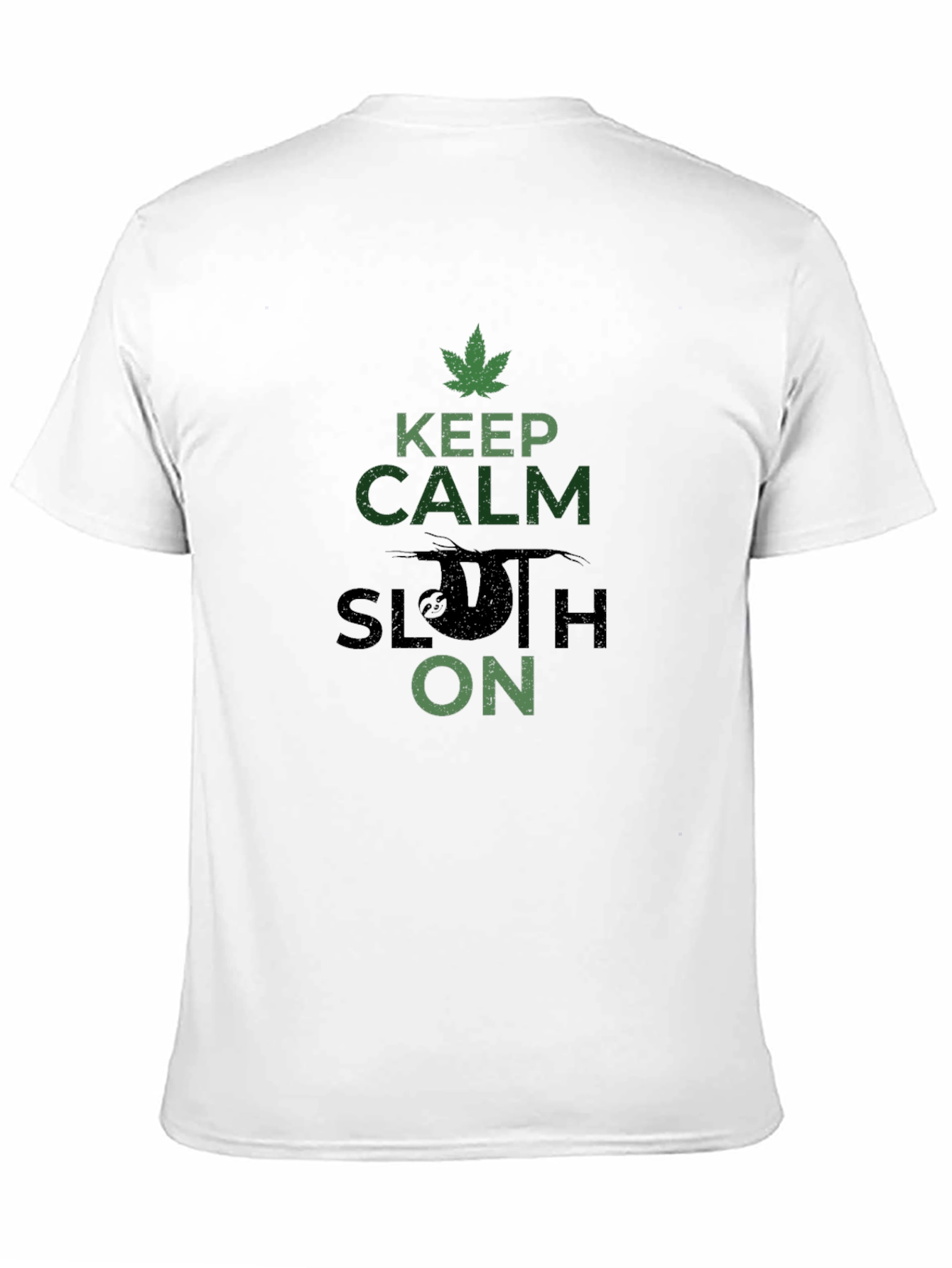 Black Keep Calm Sloth On T-Shirt - Relaxed Fit view 11