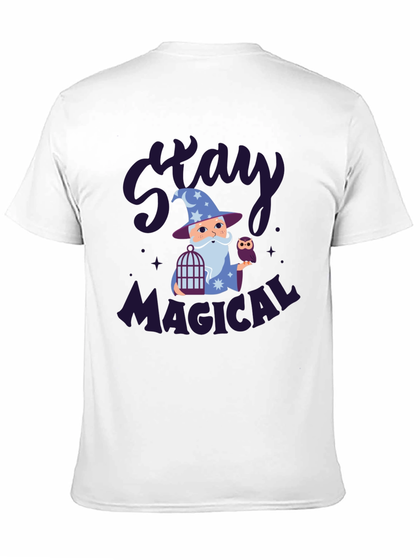Black Stay Magical Wizard Graphic Tee Shirt view 11