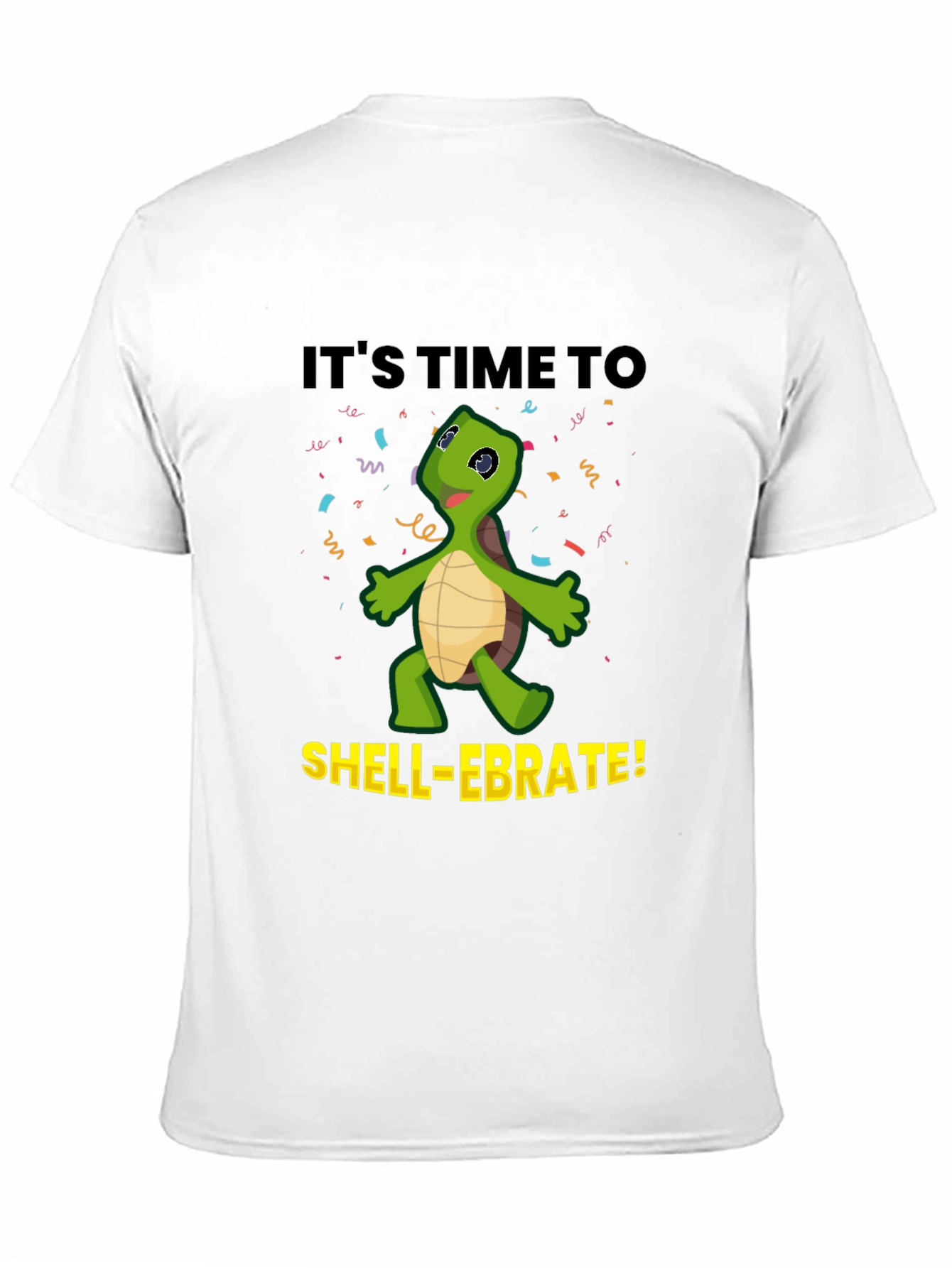Black It's Time to Shell-ebrate! Fun Turtle T-Shirt view 11