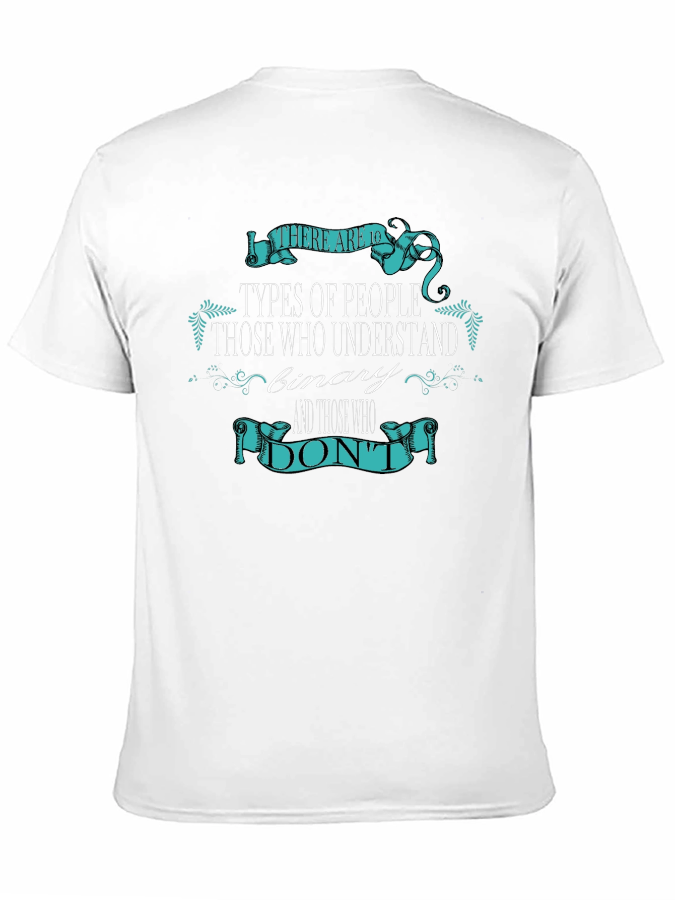 Black Binary Humor T-Shirt - There Are 10 Types of People view 11