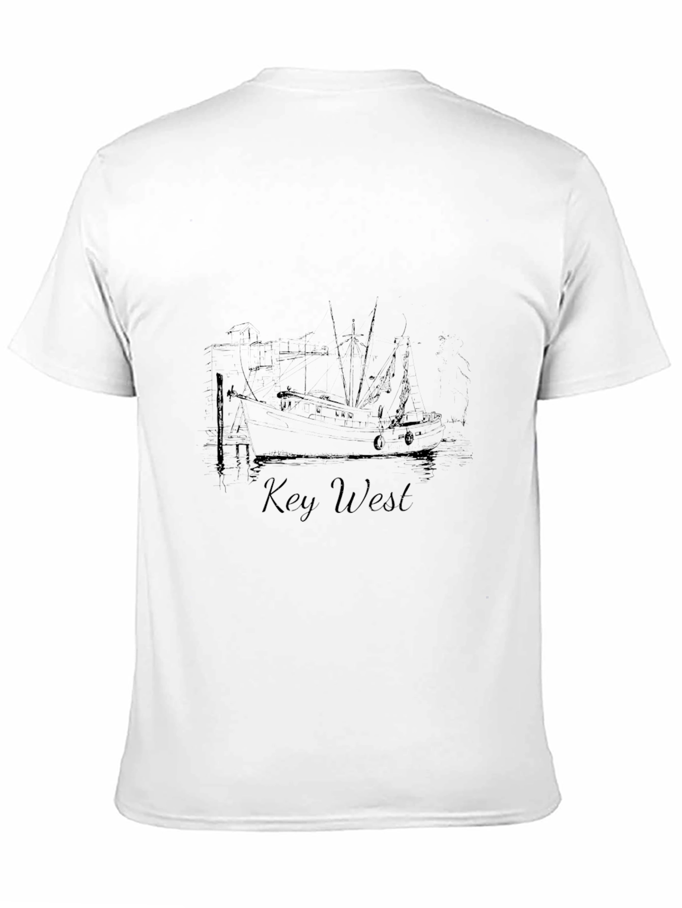 Black Key West Boat Graphic Tee - Black view 11