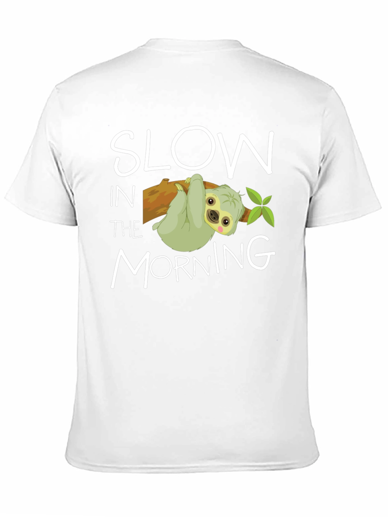 Black Slow In The Morning Sloth Graphic Tee view 11