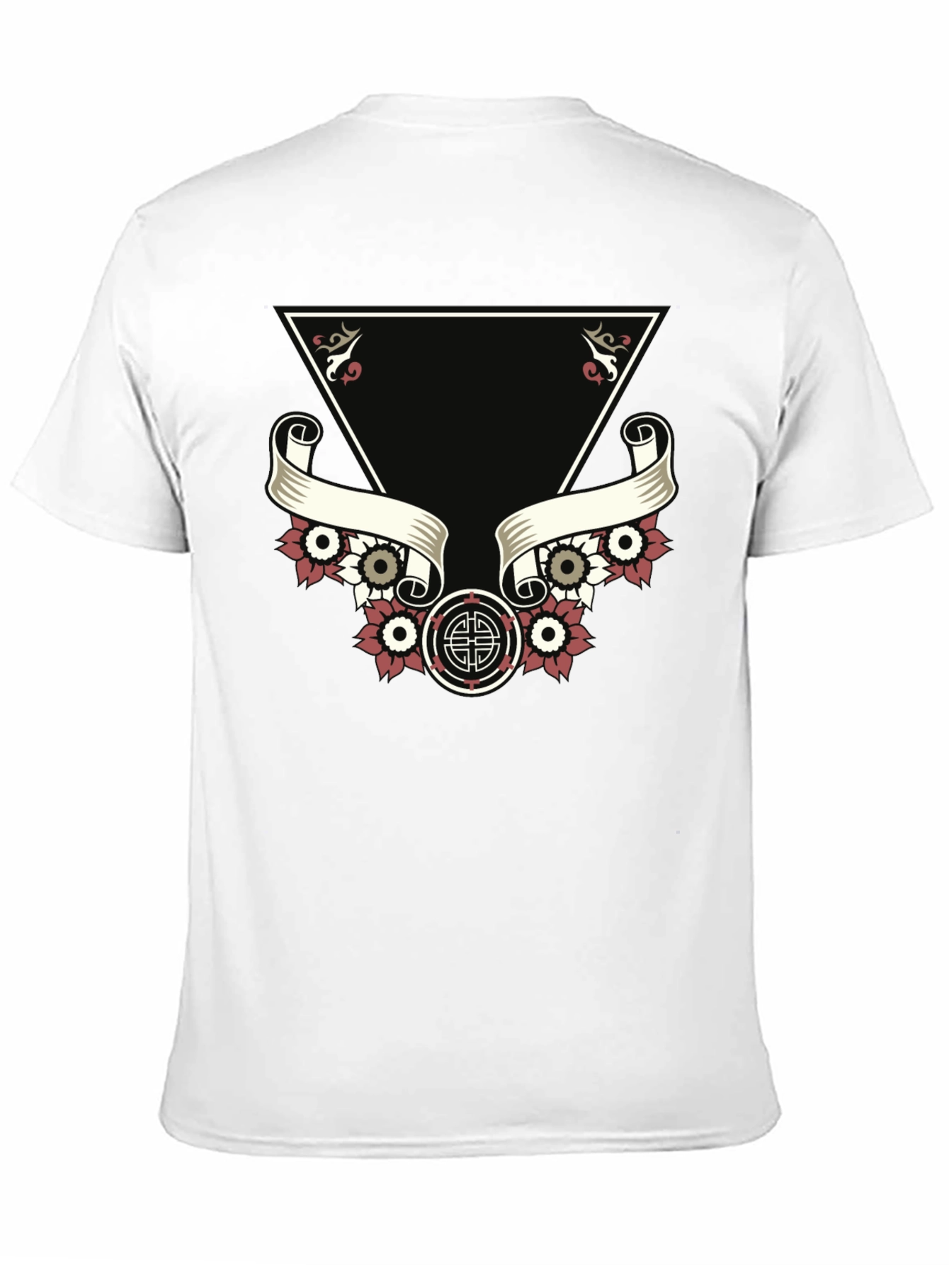 Black Stylish Black Tee with Unique Tattoo-Inspired Graphic view 11