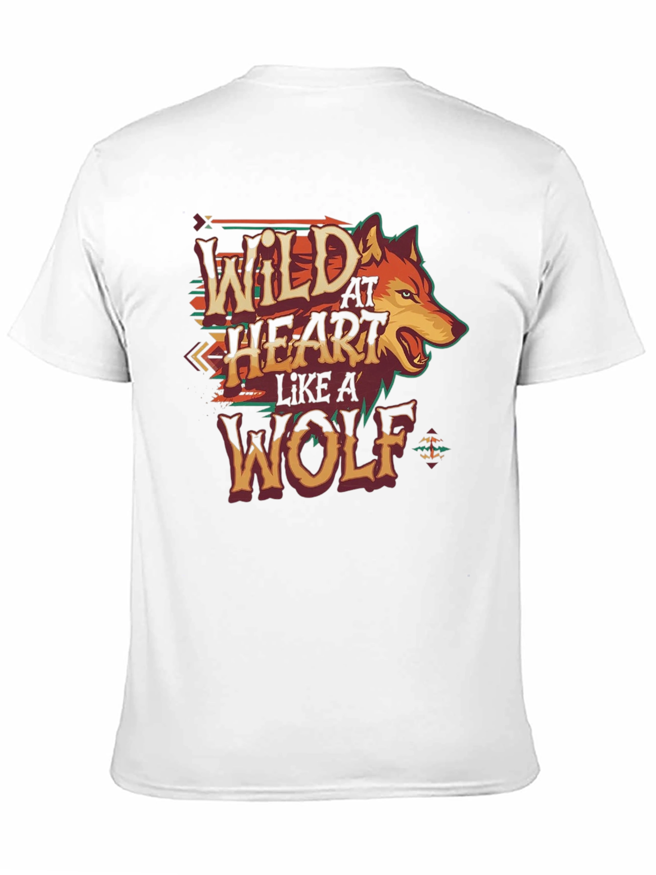 Black Wild at Heart Wolf Graphic T-Shirt view 11