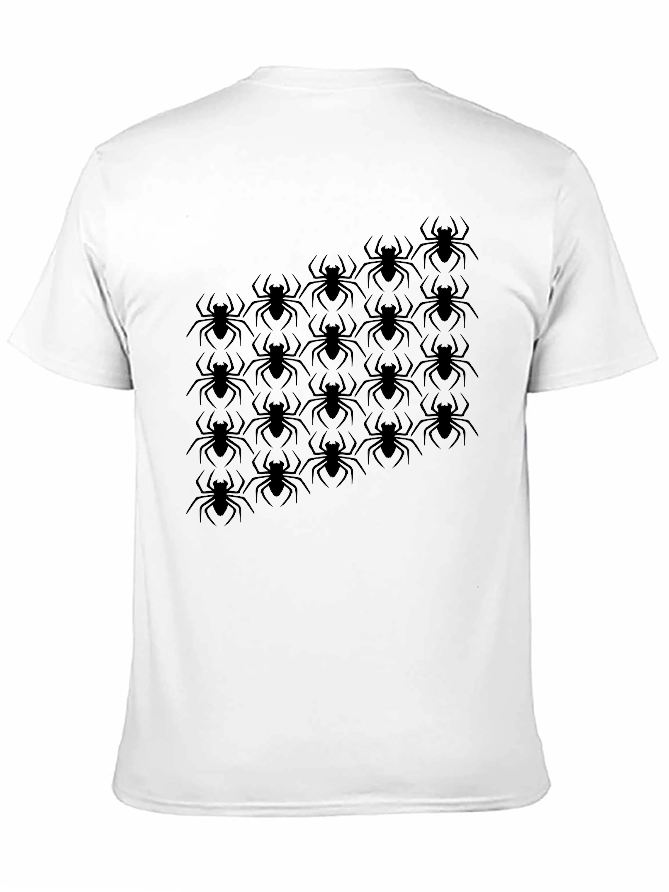 Black Spider Graphic Tee - Black Short Sleeve Cotton T-Shirt view 11