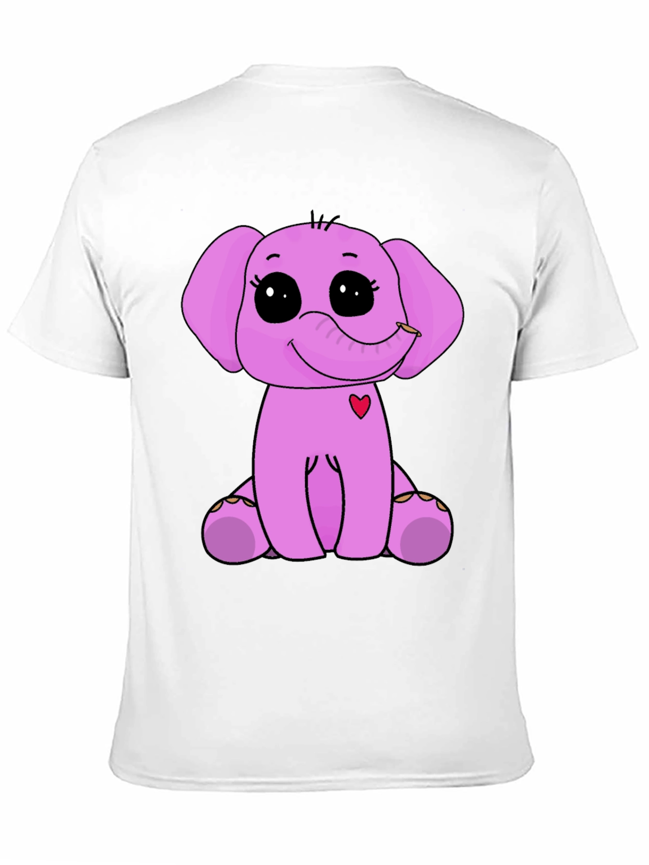 Black Cute Elephant Graphic Tee - Black view 11