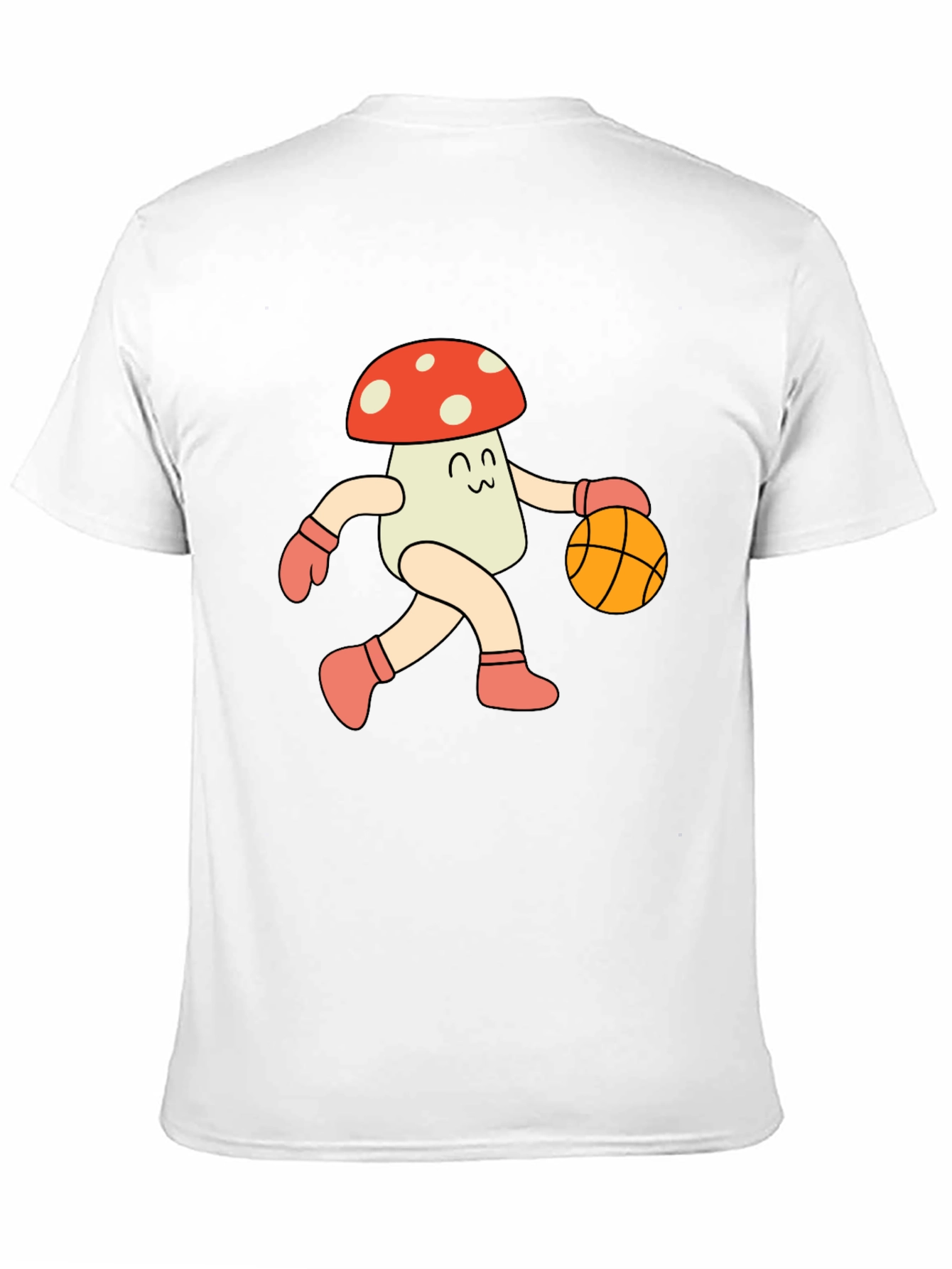 Black Mushroom Basketball T-Shirt - Cool Graphic Tee view 11