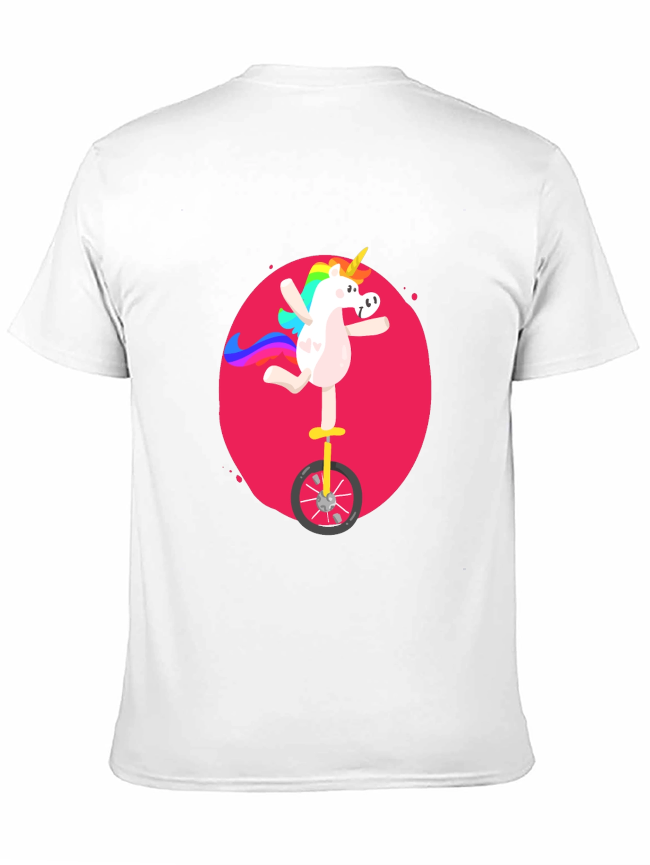 Black Unicorn Unicycle Black T-Shirt view 11