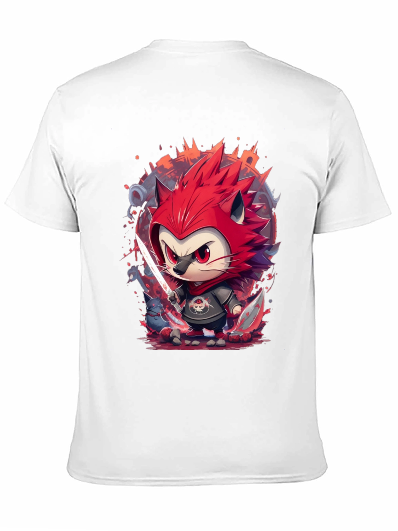 Black Ninja Cat Graphic Tee view 11