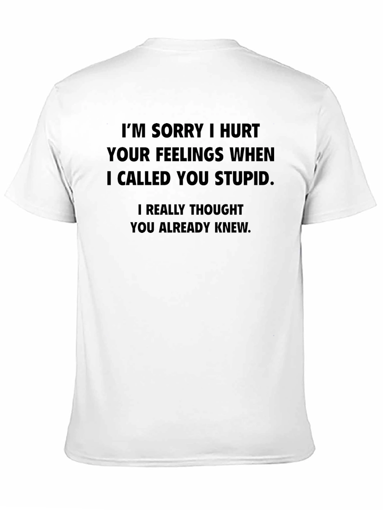 Black Sarcastic Apology T-Shirt - I Called You Stupid view 11