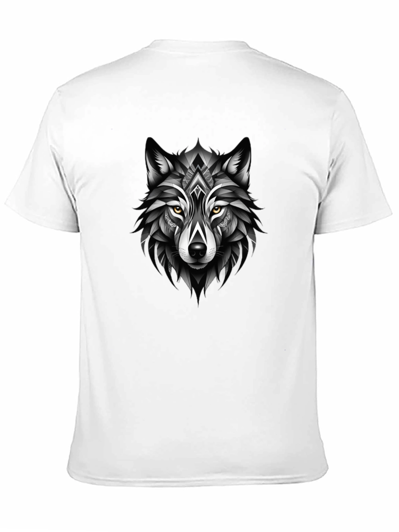 Black Black Wolf Graphic Tee - Modern Animal Design view 11