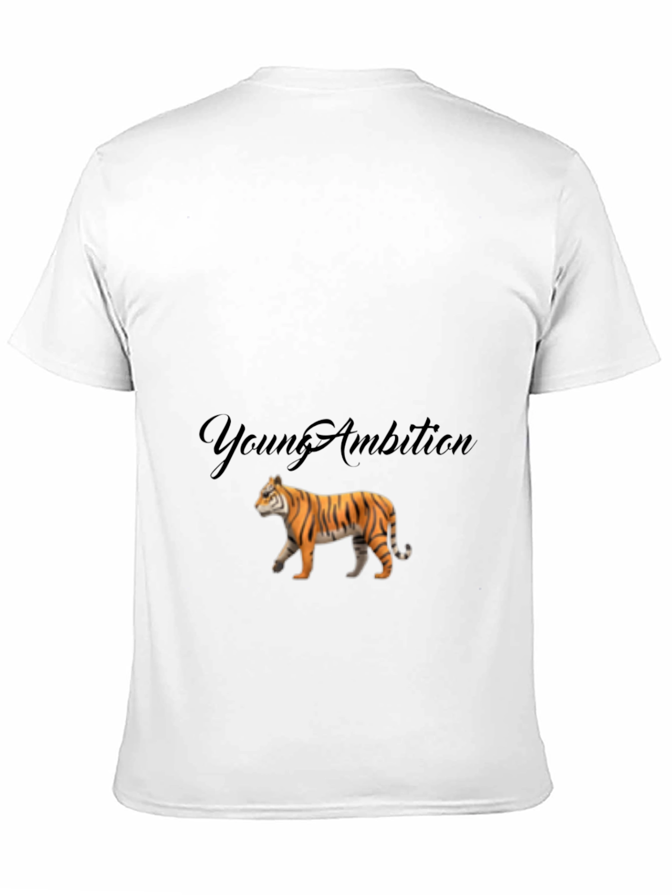 Black Young Ambition Tiger Graphic Black T-Shirt view 11