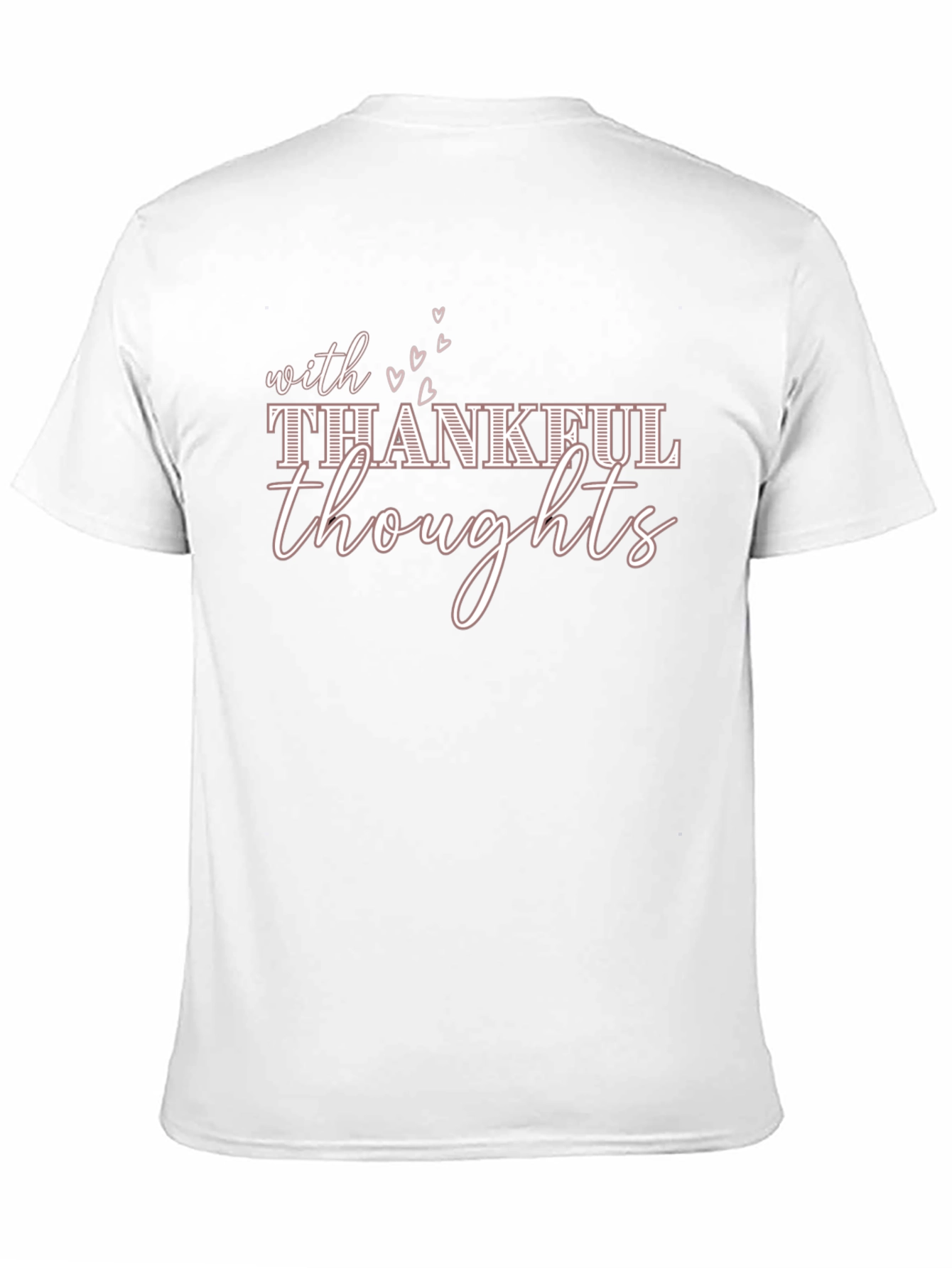 Black Thankful Thoughts Graphic T-Shirt view 11