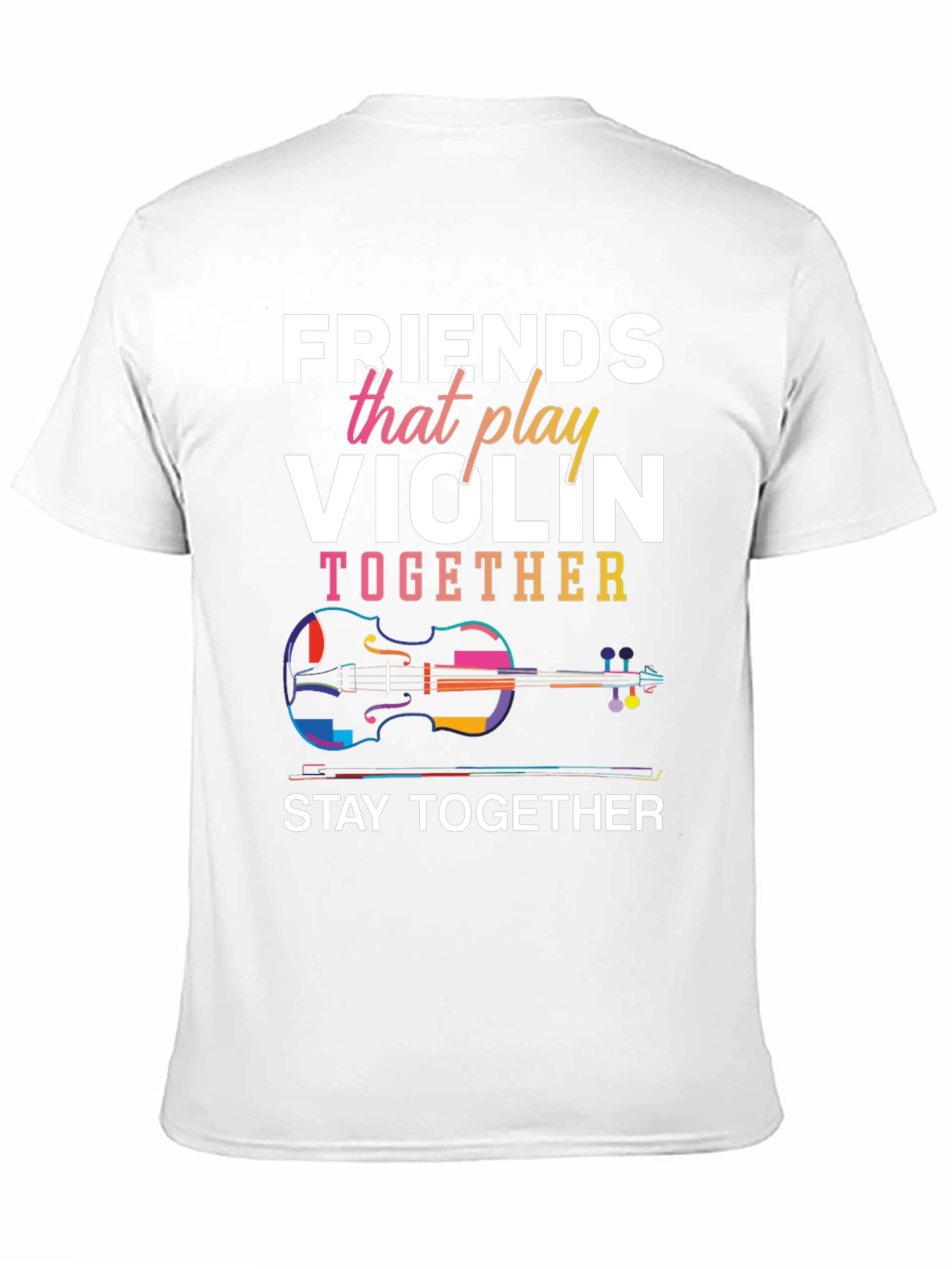 Black Friends Violin T-Shirt - Play Together, Stay Together view 11