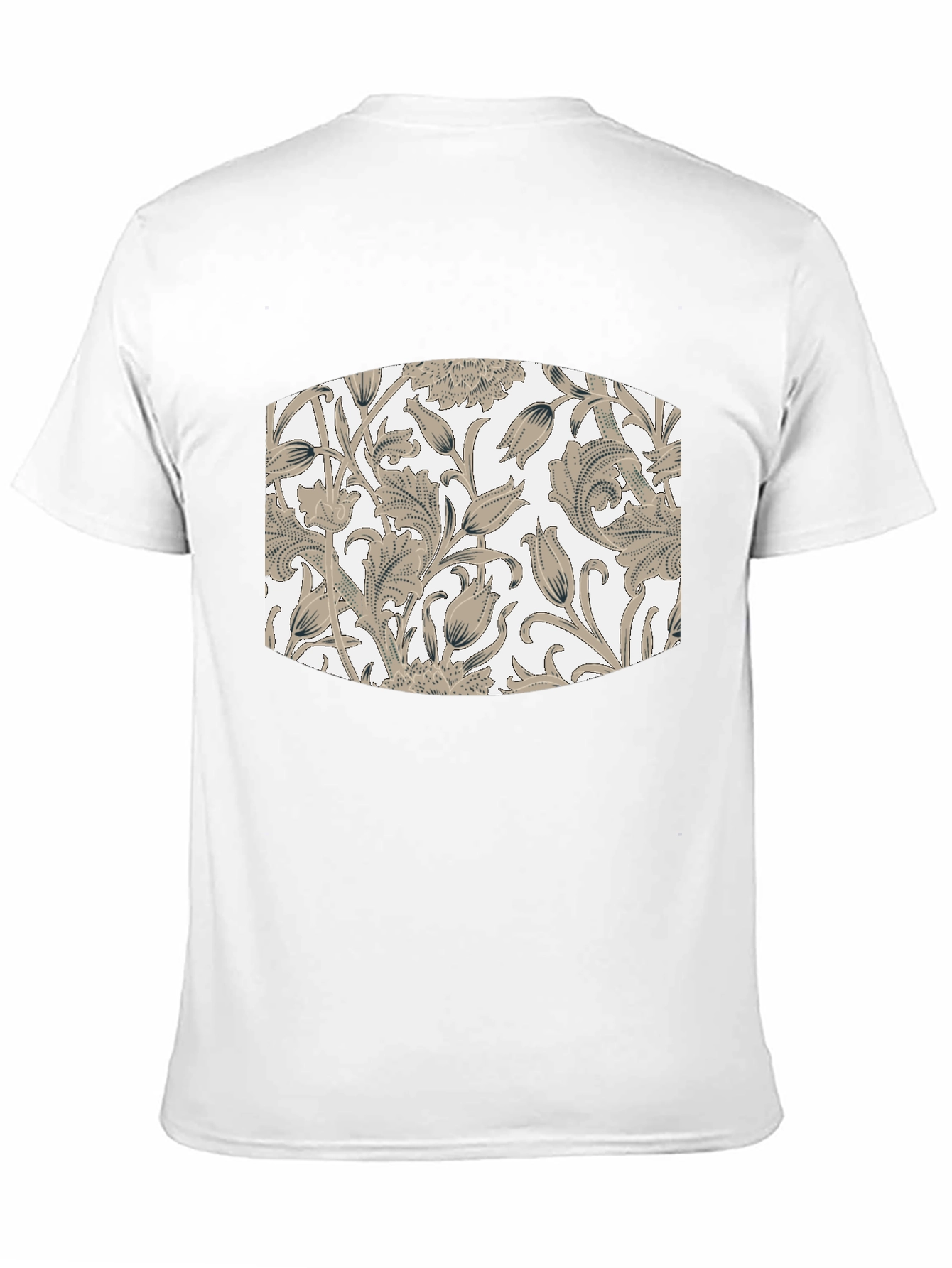 Black Floral Pattern T-Shirt - Black view 11