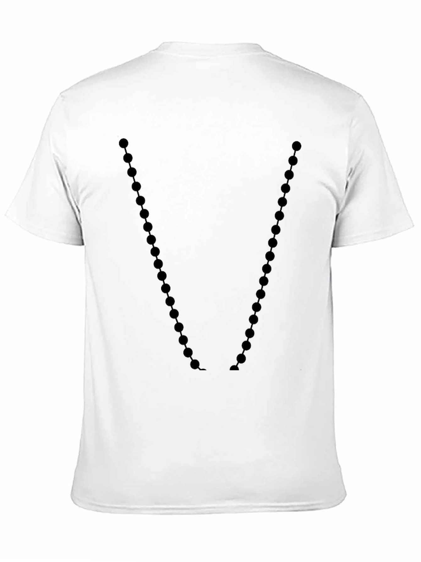 Black Men's Black Graphic Tee - Beaded V Design view 11
