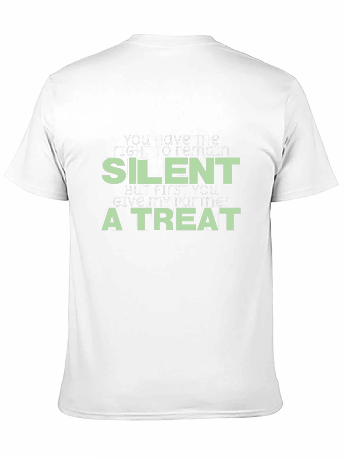 Black Funny "Silent Treat" Graphic Tee view 11