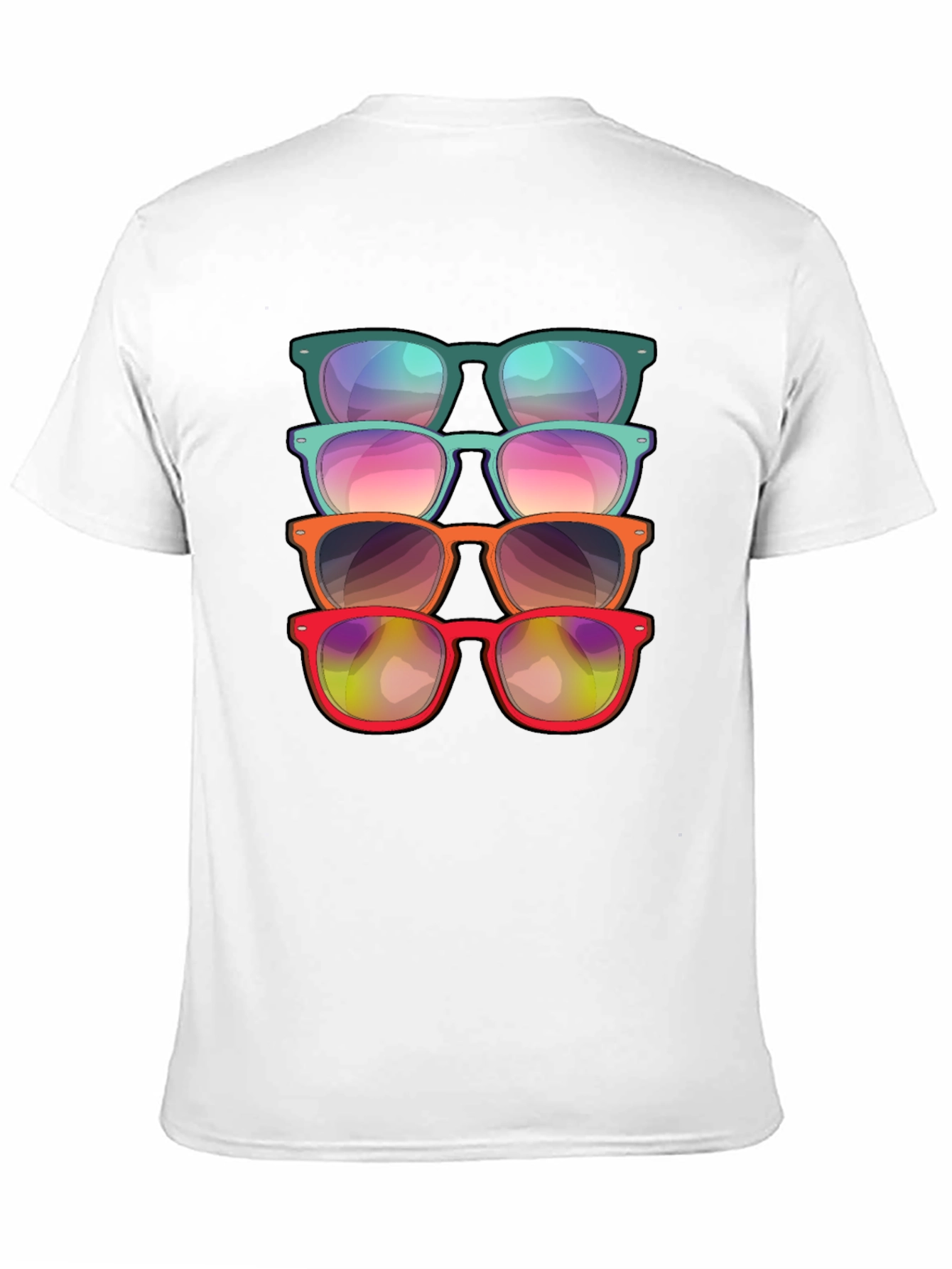 Black Sunglasses Stack Graphic Tee - Cool Casual Style view 11