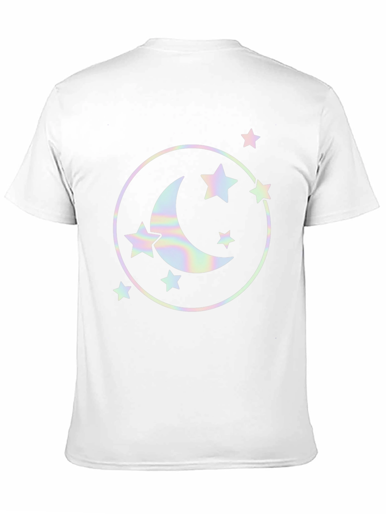 Black Celestial Moon & Stars Graphic Black T-Shirt view 11