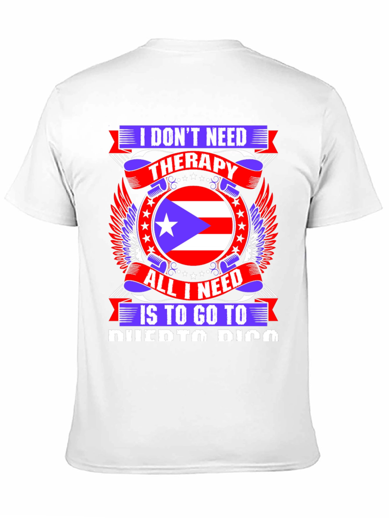 Black Puerto Rico Therapy T-Shirt view 11