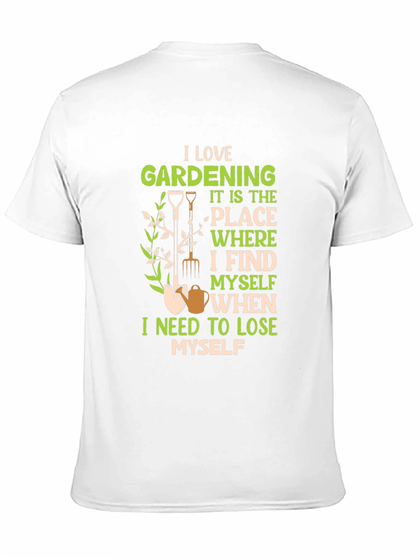 Black I Love Gardening Black T-Shirt view 11
