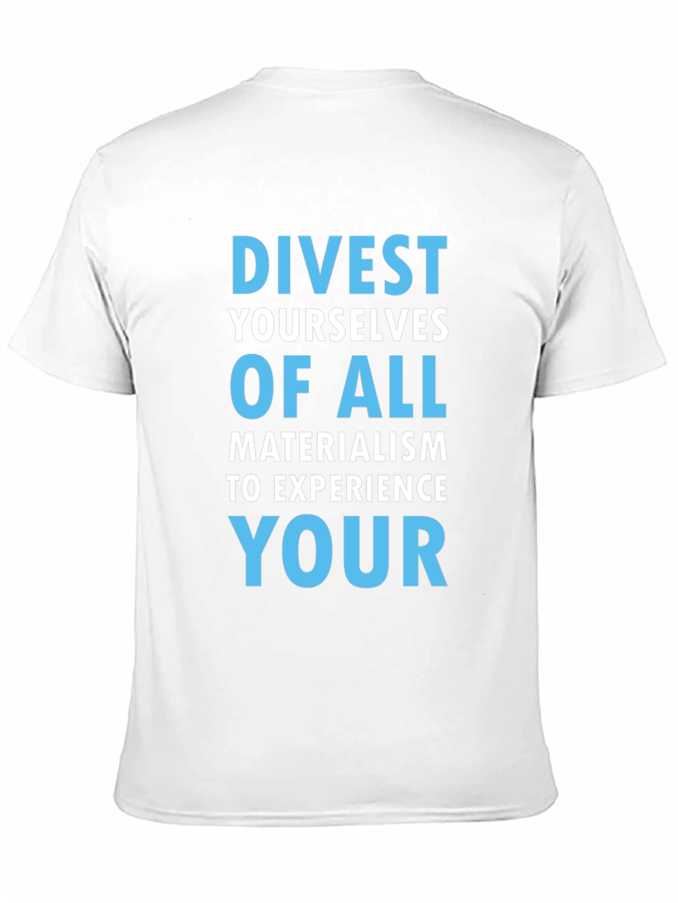Black Divest Materialism T-Shirt - Black view 11