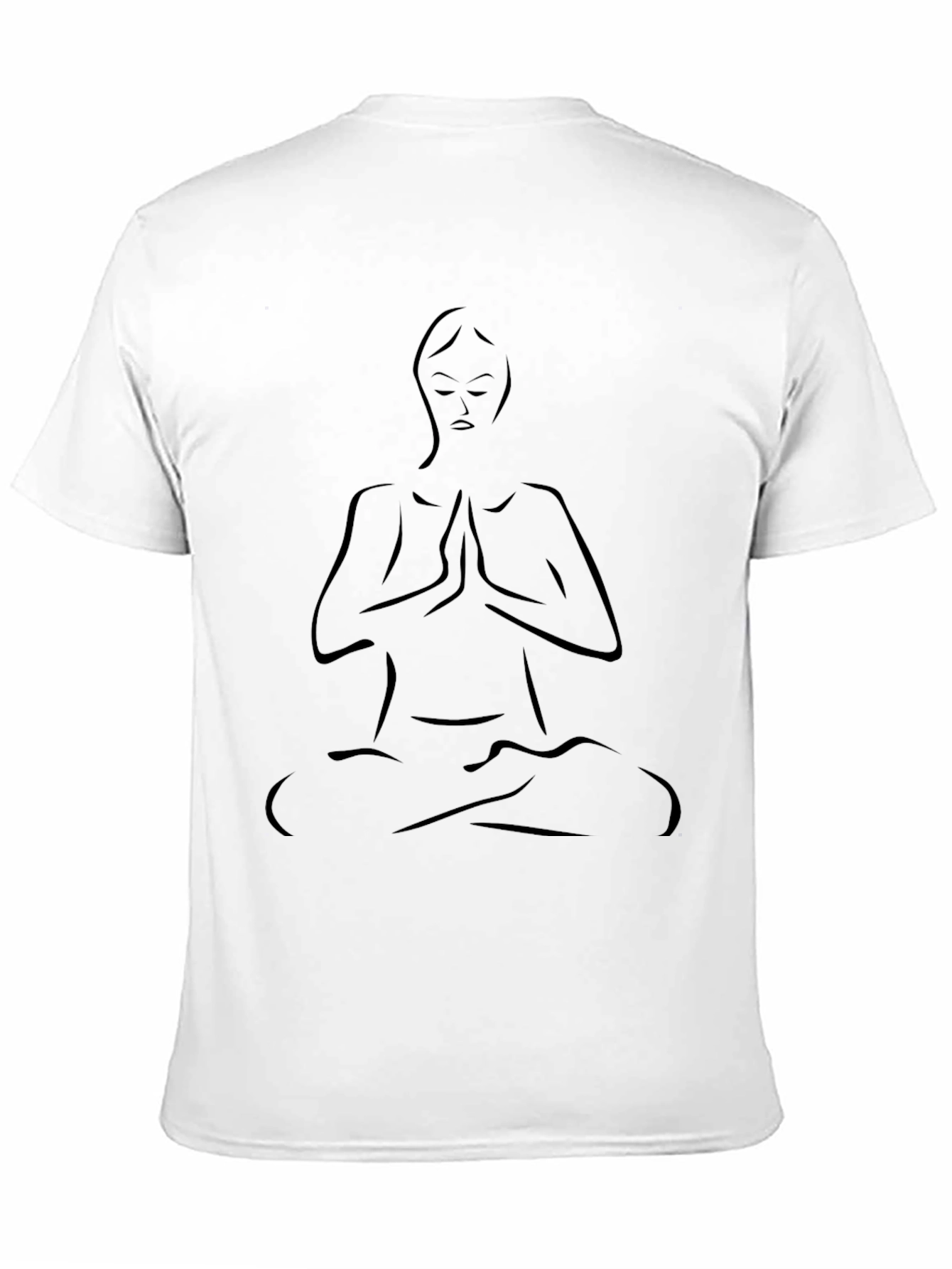 Black Men's Black Yoga Pose Graphic Tee view 11