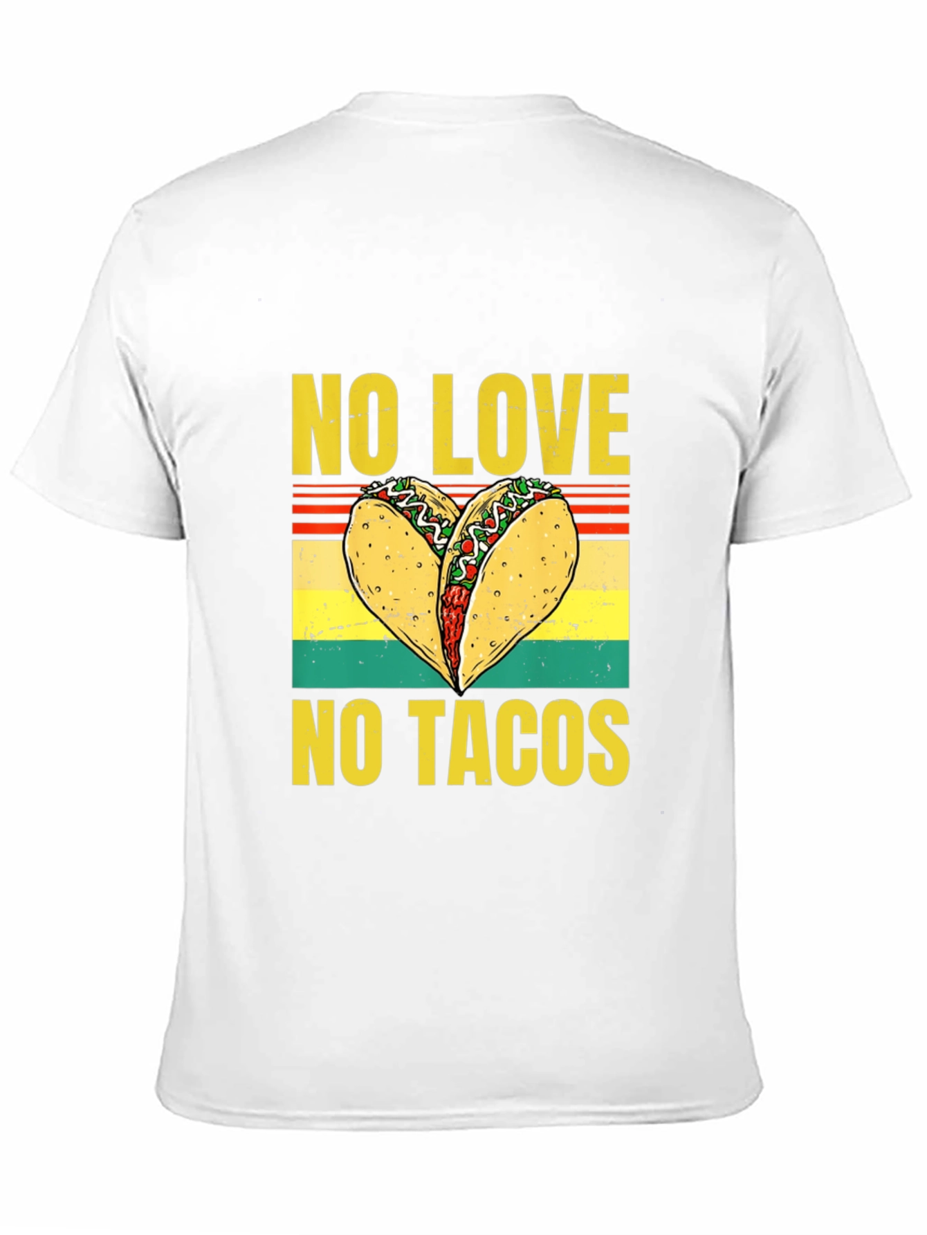 Black No Love, No Tacos Graphic T-Shirt view 11