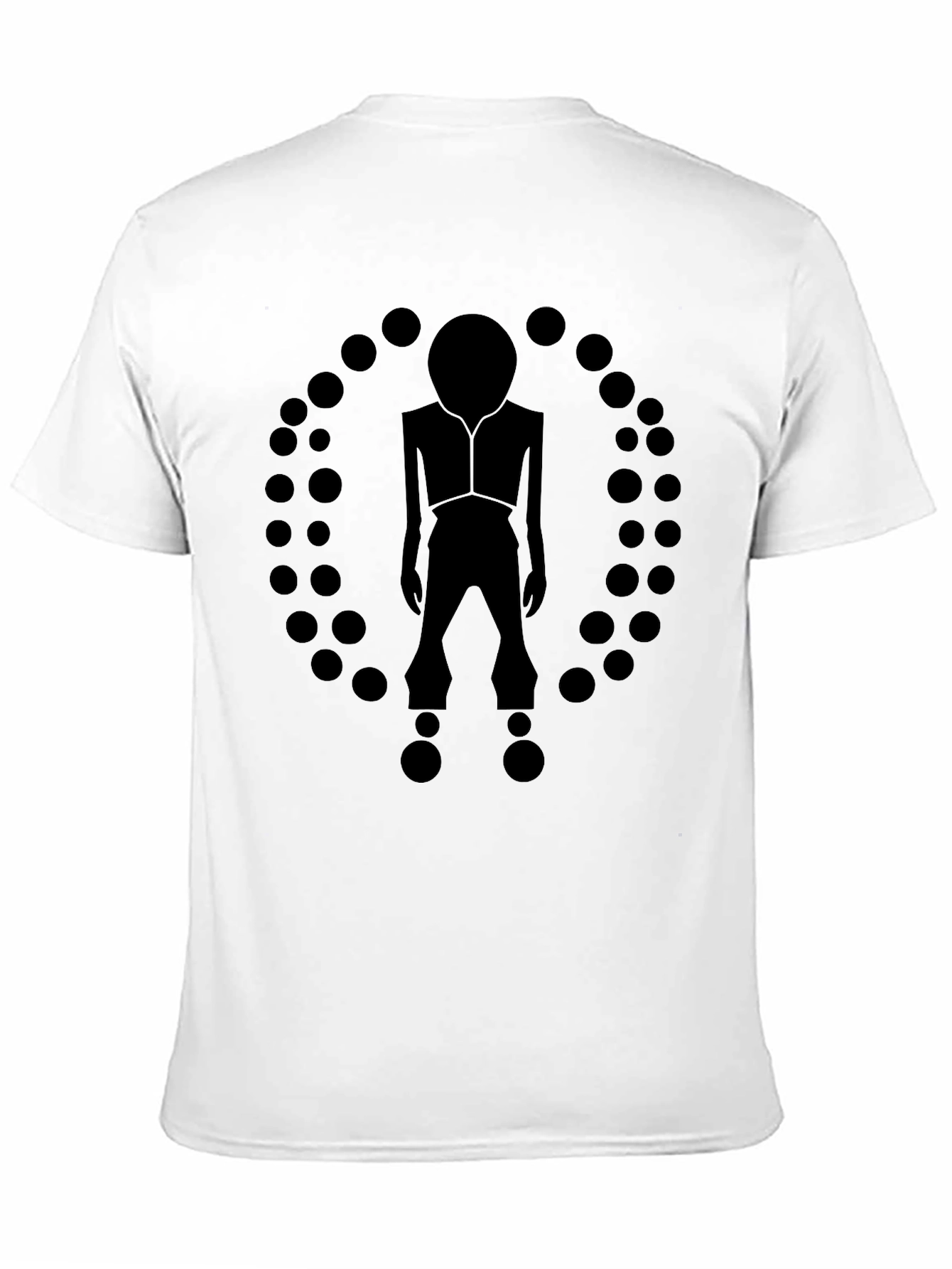 Black Modern Black Graphic Tee - Abstract Figure view 11