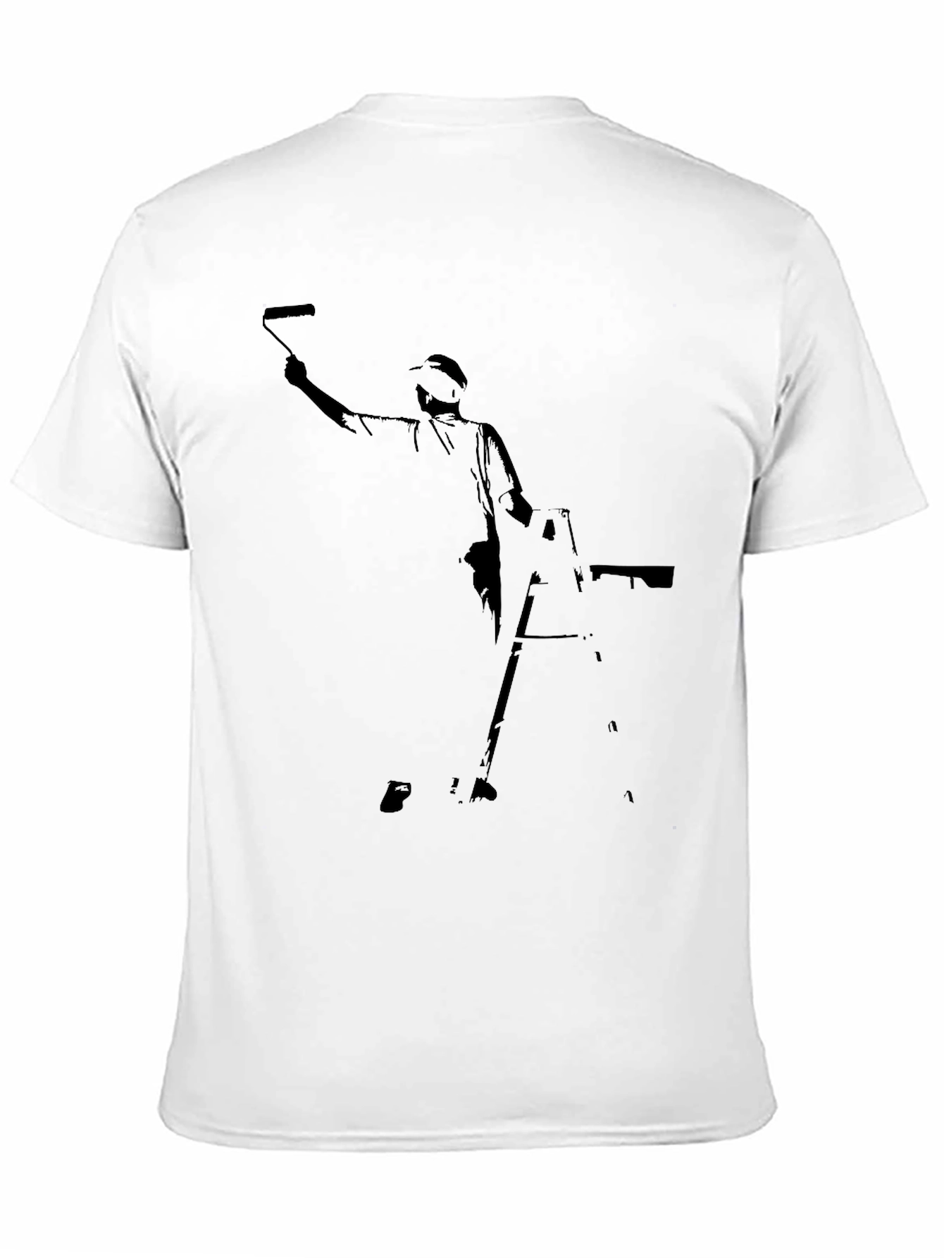 Black Painter Graphic Black T-Shirt view 11