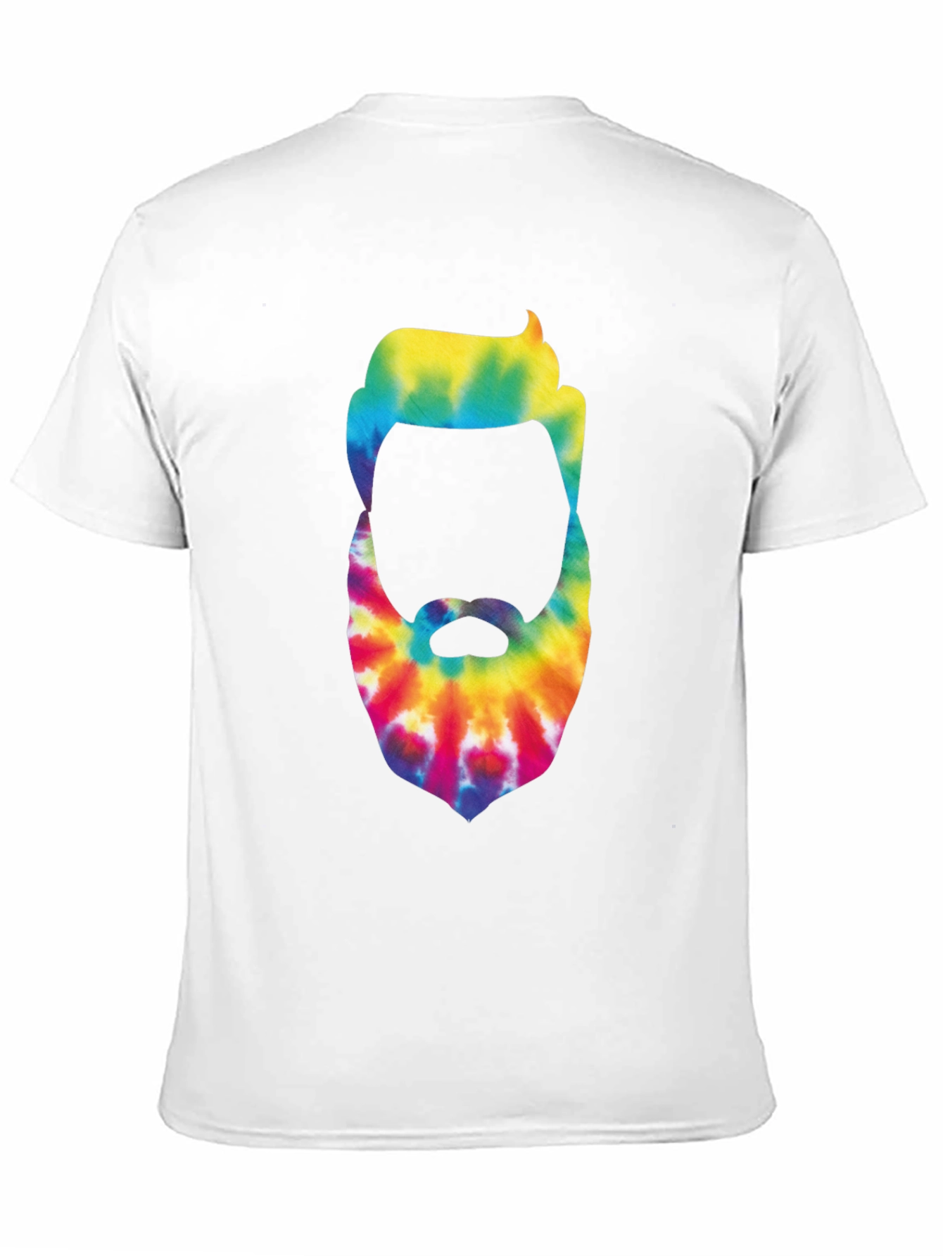Black Tie-Dye Beard Graphic Black T-Shirt view 11