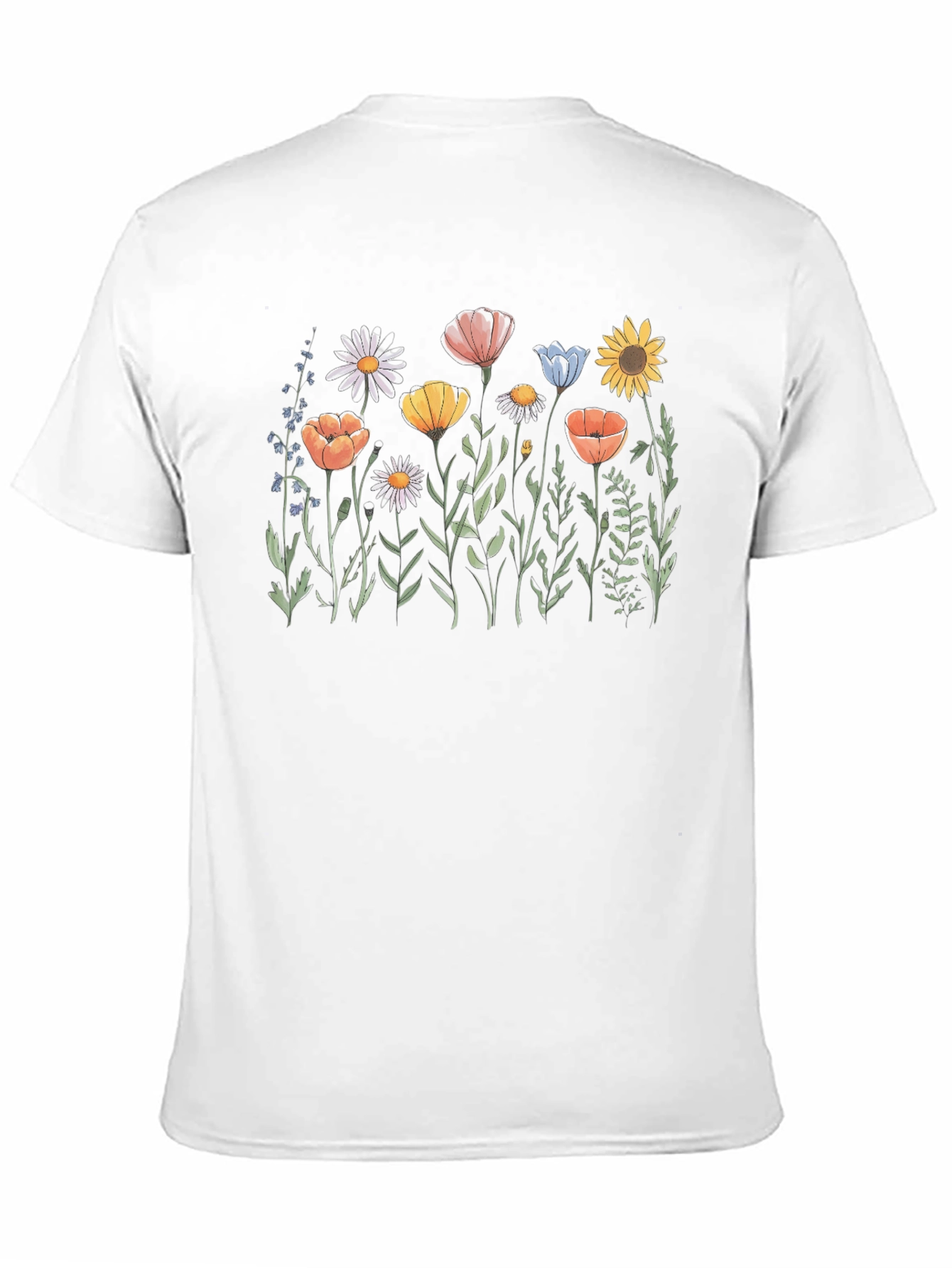 Black Floral Print Black T-Shirt view 11