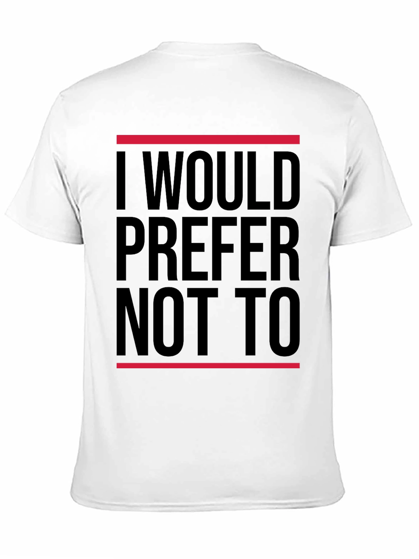 Black I Would Prefer Not To T-Shirt - Classic Black Tee view 11