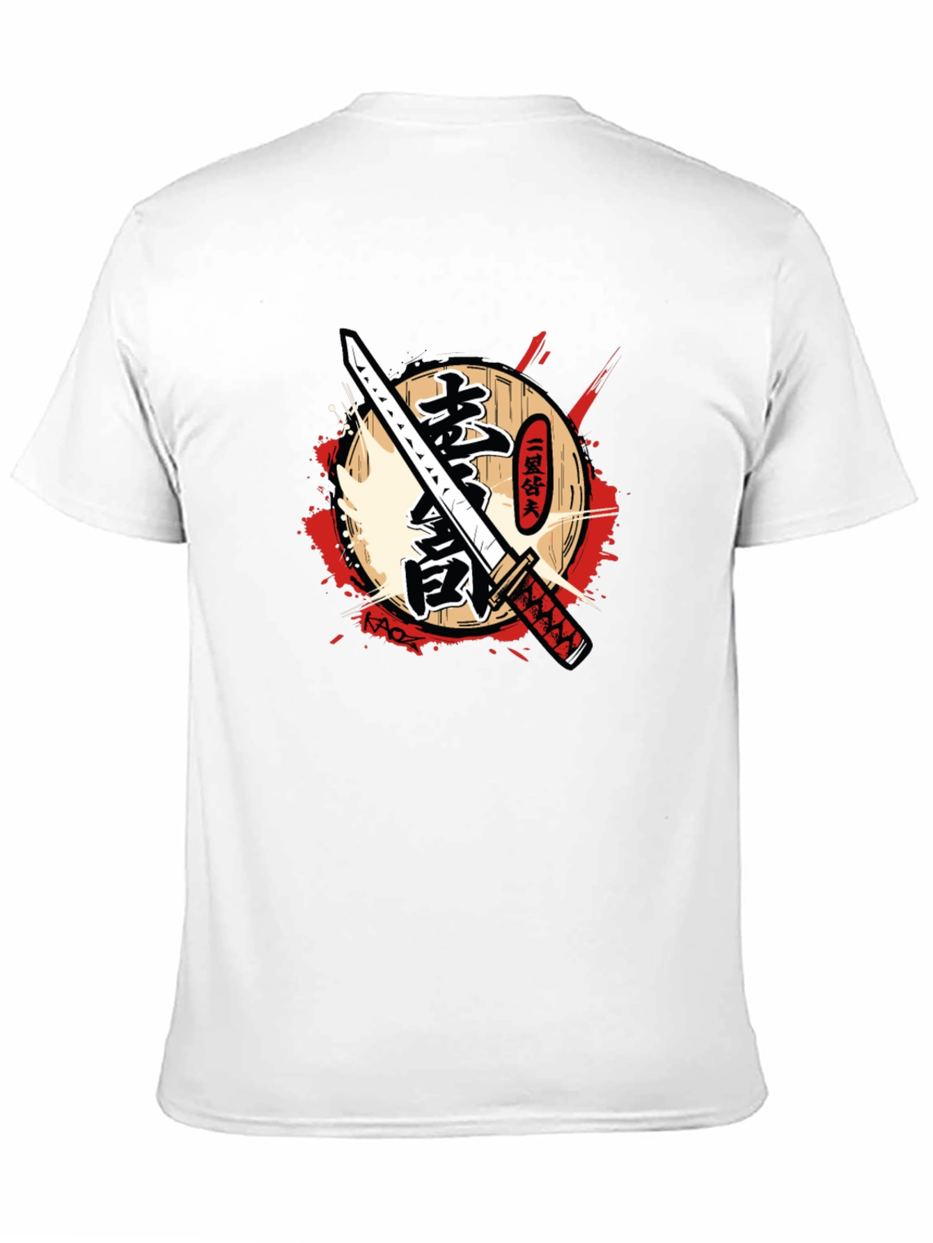 Black Samurai Katana Graphic T-Shirt view 11