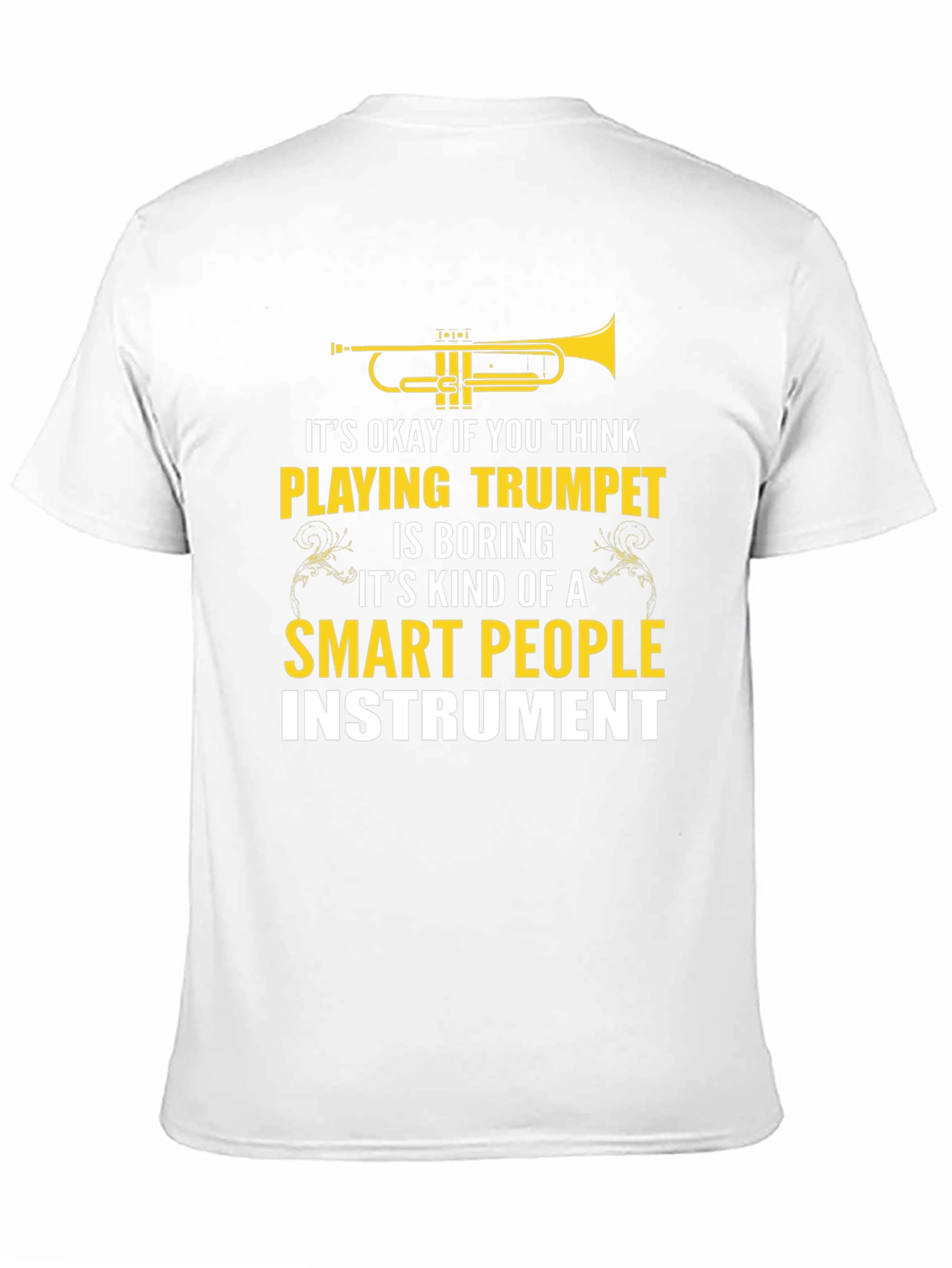 Black Trumpet Player T-Shirt - Smart People Instrument view 11