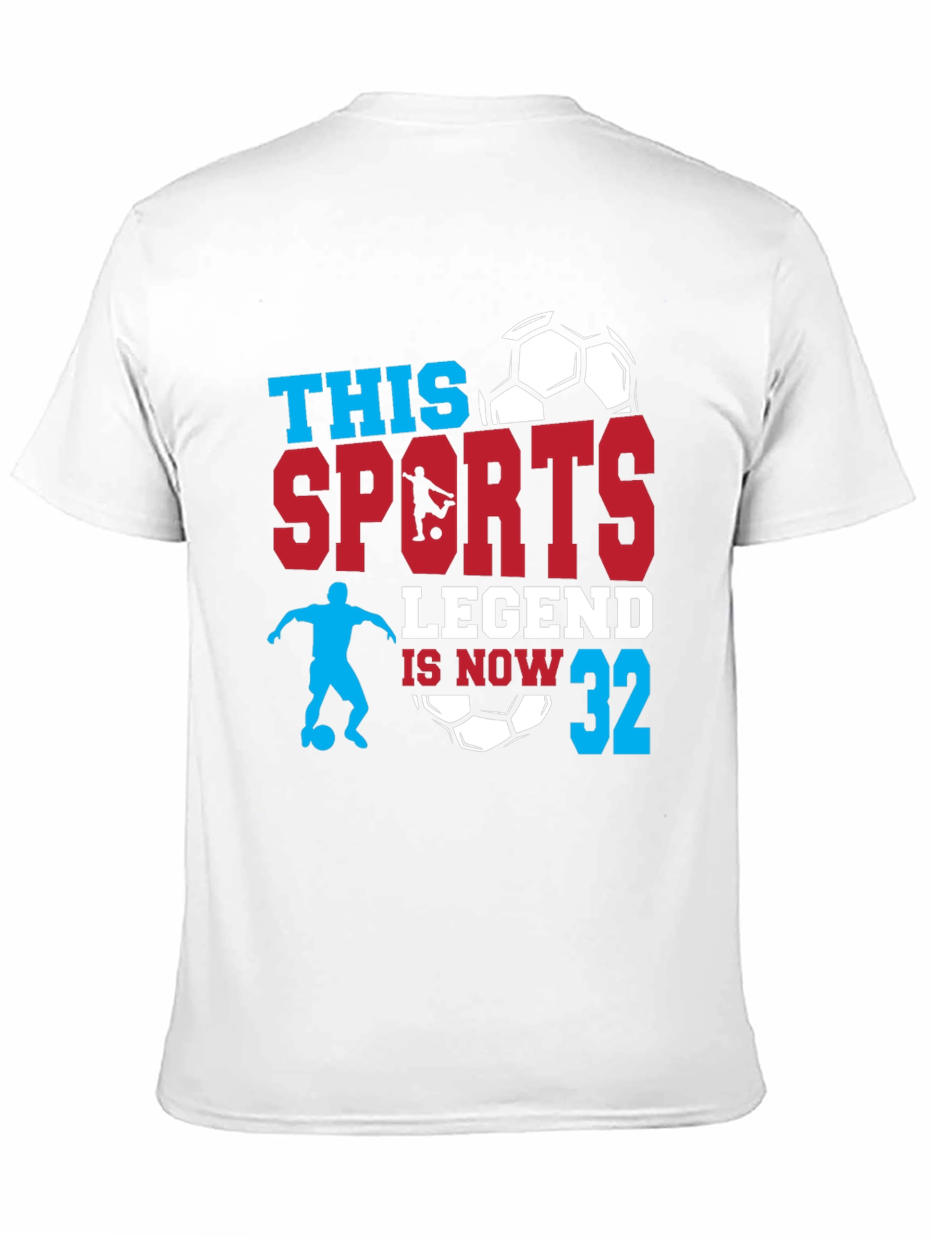 Black Sports Legend 32nd Birthday T-Shirt view 11