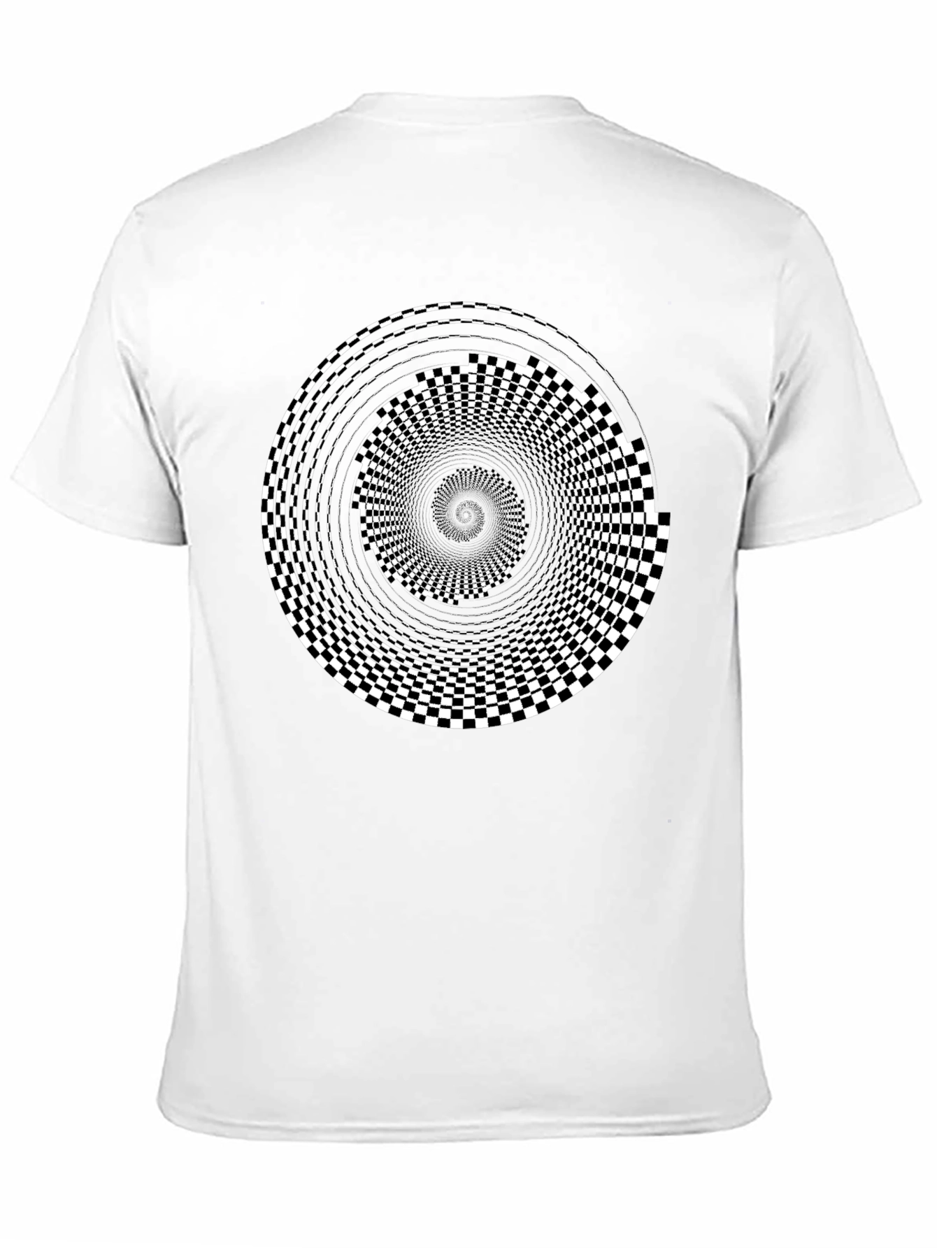 Black Optical Illusion Black T-Shirt view 11