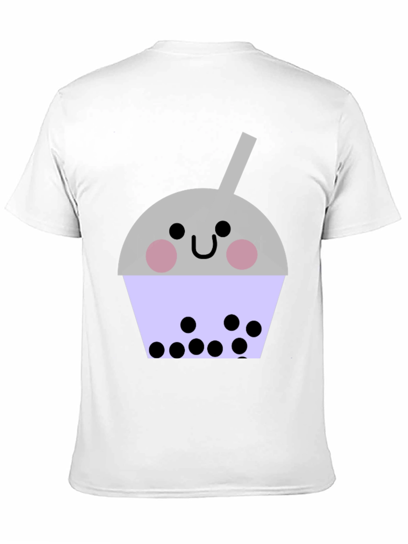 Black Cute Bubble Tea Graphic T-Shirt - Unisex Black Tee view 11