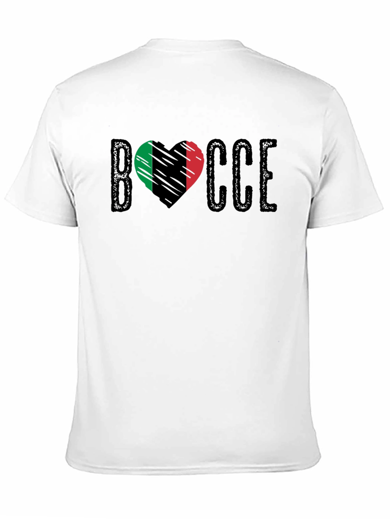 Black Bocce Heart Italian Flag T-Shirt view 11