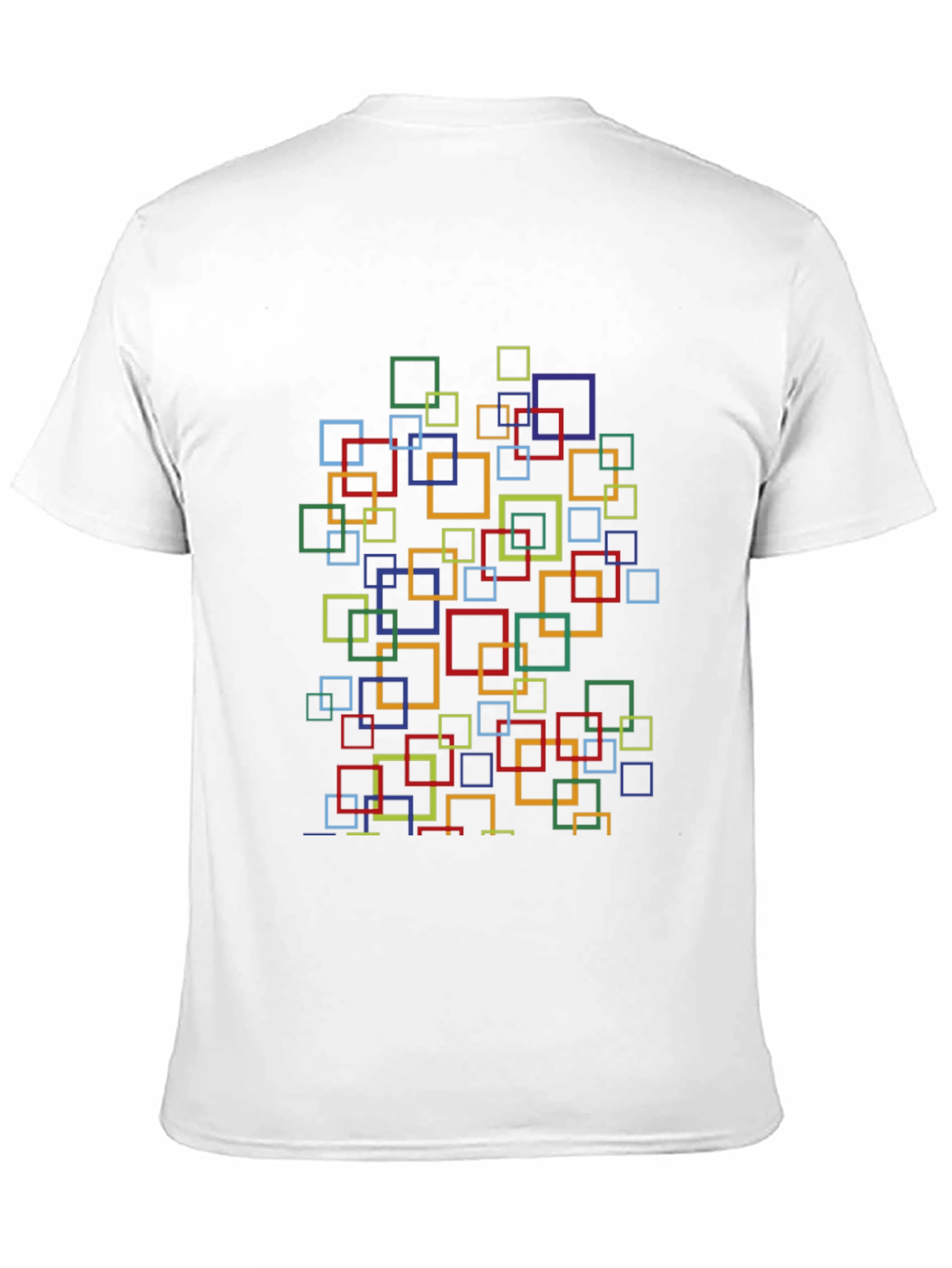 Black Abstract Square Pattern T-Shirt - Stylish Casual Wear view 11