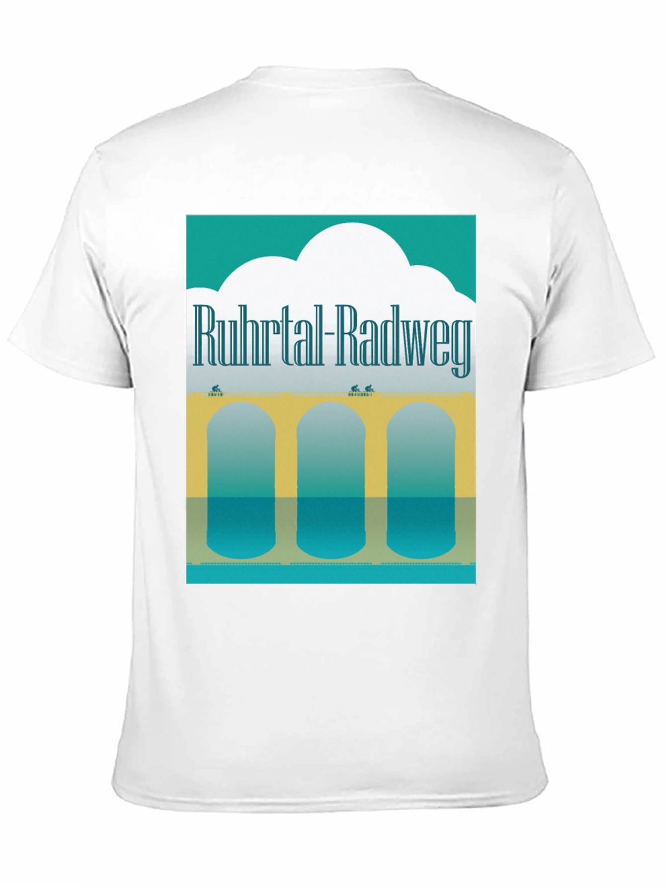 Black Ruhtal Radweg Graphic Tee - Cycling Tour Shirt view 11