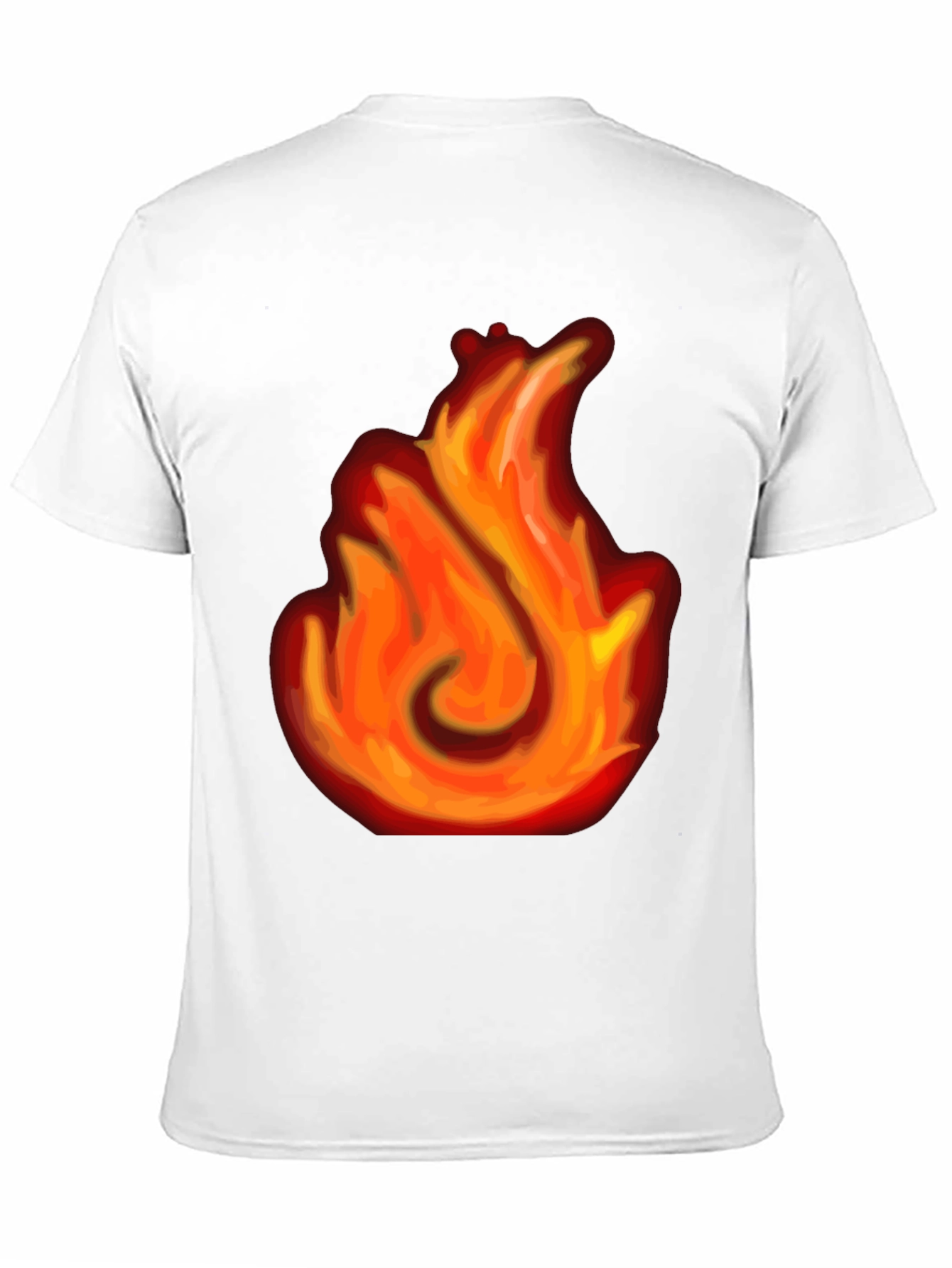 Black Fiery Flame Graphic Black T-Shirt view 11