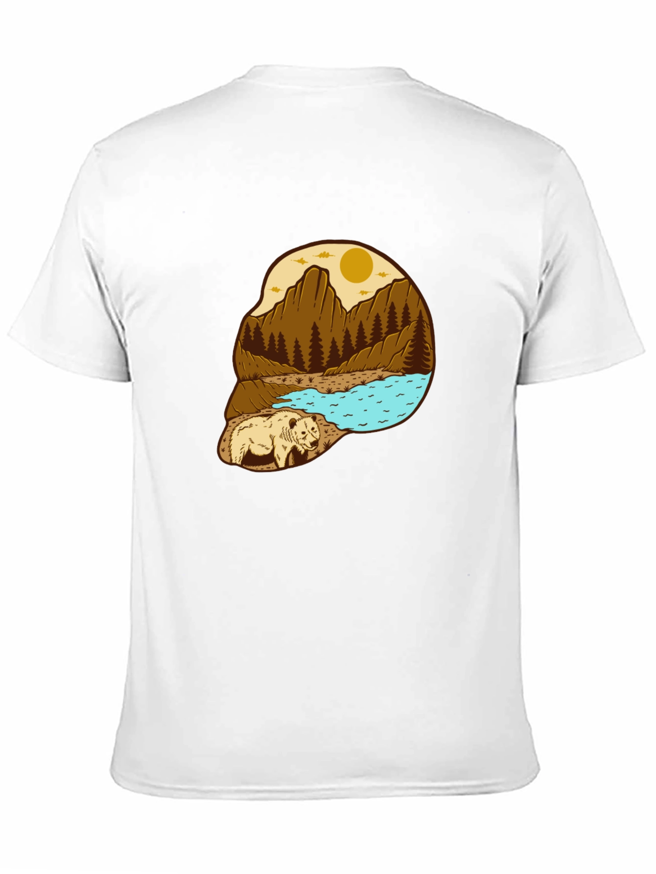 Black Bear Mountain Scene Graphic Tee view 11