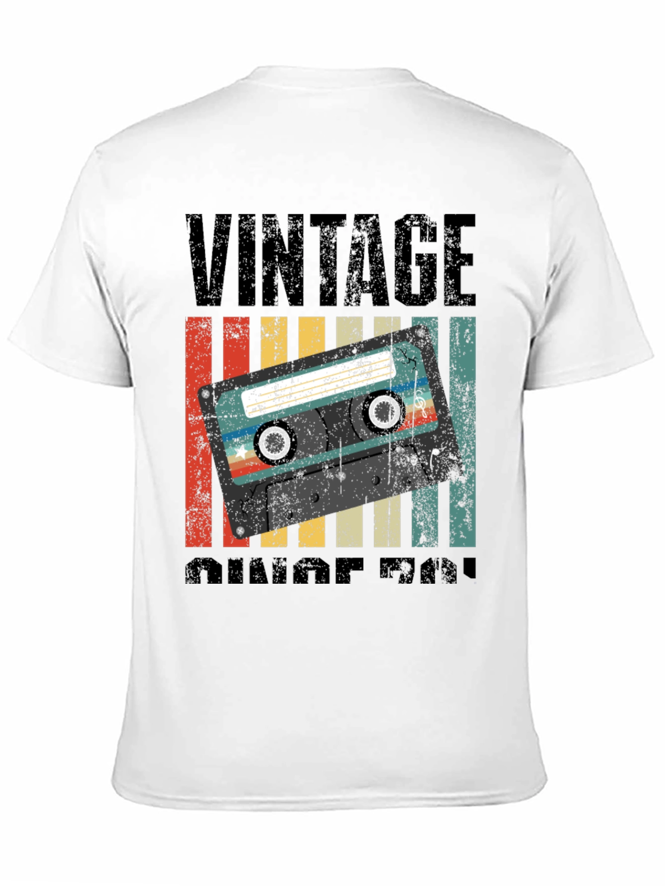 Black Vintage Cassette Tape Graphic T-Shirt - Retro Style view 11