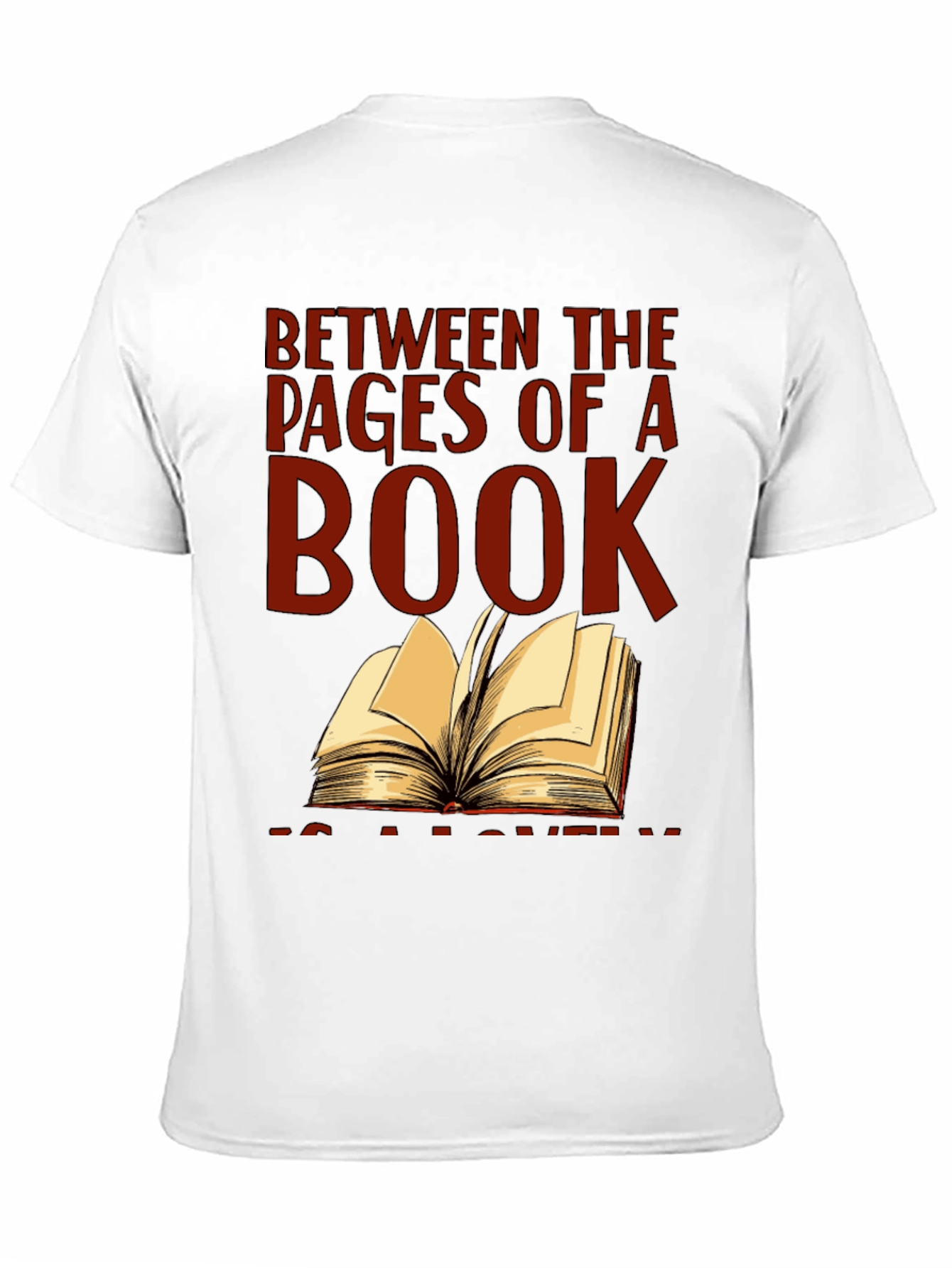 Black Bookworm T-Shirt: Between the Pages of a Book view 11